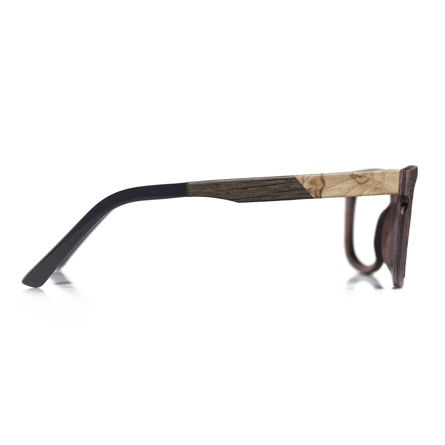 Fumed Oak,Olive Burl,Koa,Poplar Dyed: Blue Denim: Geometric - The Rebel - Round - 1005 - SIRIS wood optic