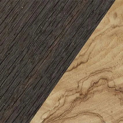 Fumed Oak,Olive Burl,Poplar Dyed: Red: Angle Cut - The Maiden - Cat - SIRIS wood optic