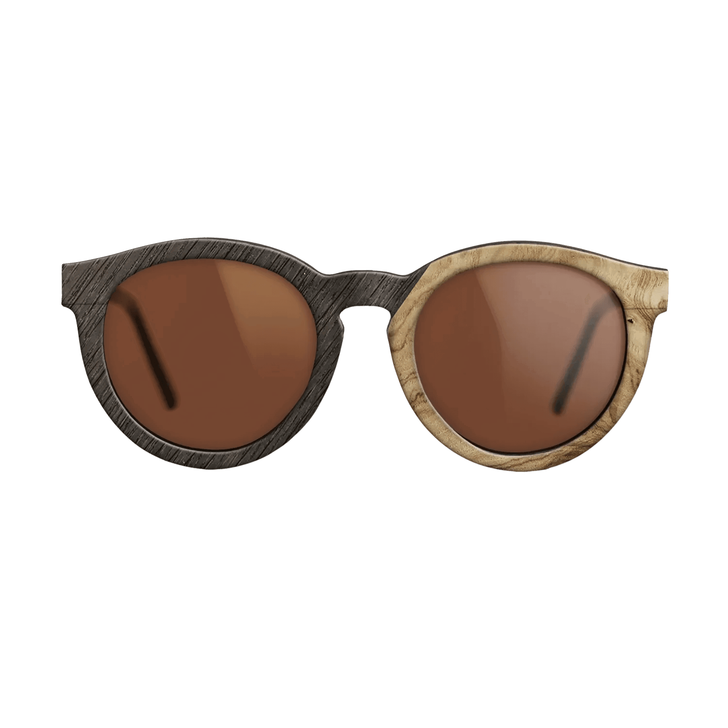 Fumed Oak,Olive Burl,Poplar Dyed: Red: Angle Cut - The Rebel - Round - SIRIS wood optic