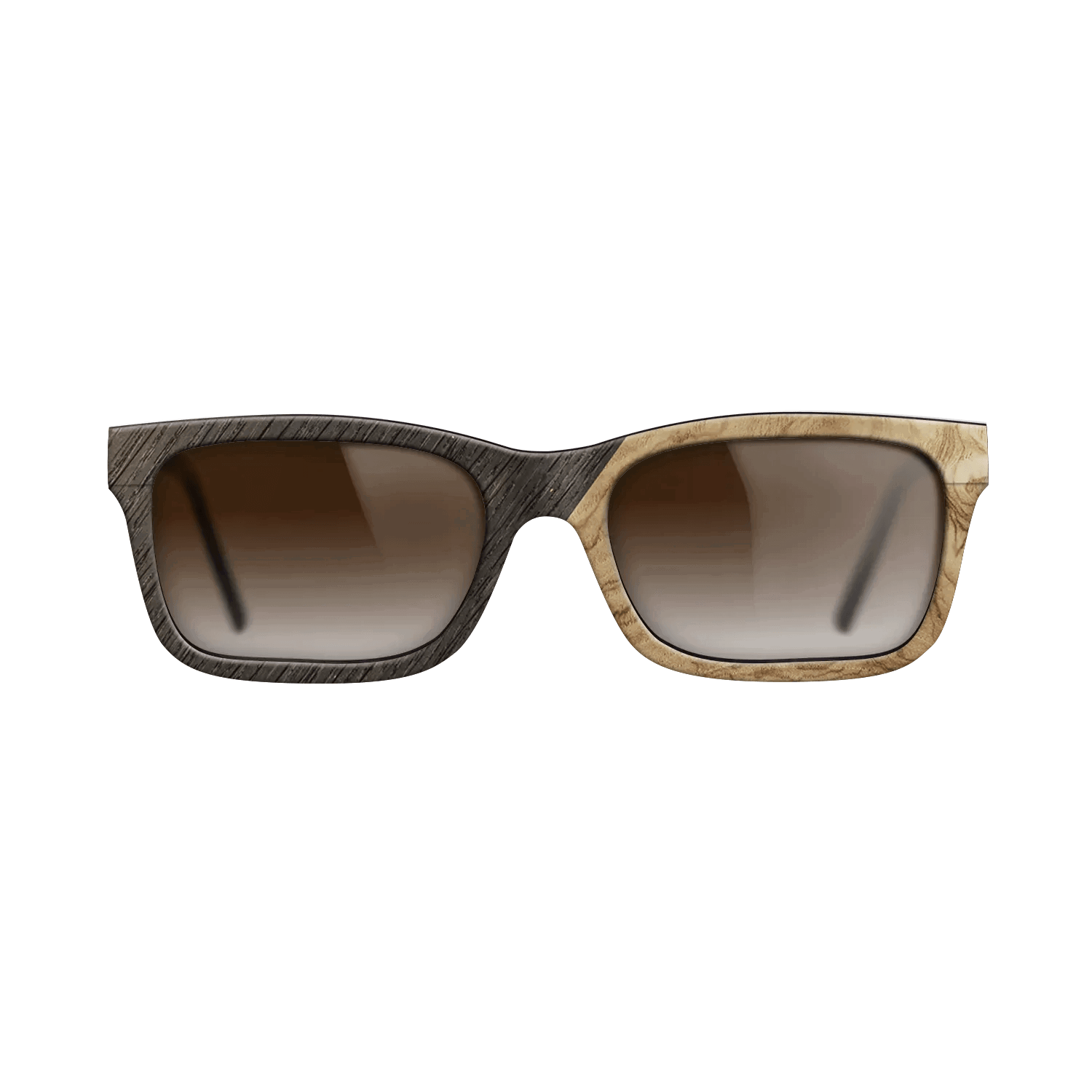 Fumed Oak,Olive Burl,Poplar Dyed: Red: Angle Cut - The Sage - Block - SIRIS wood optic