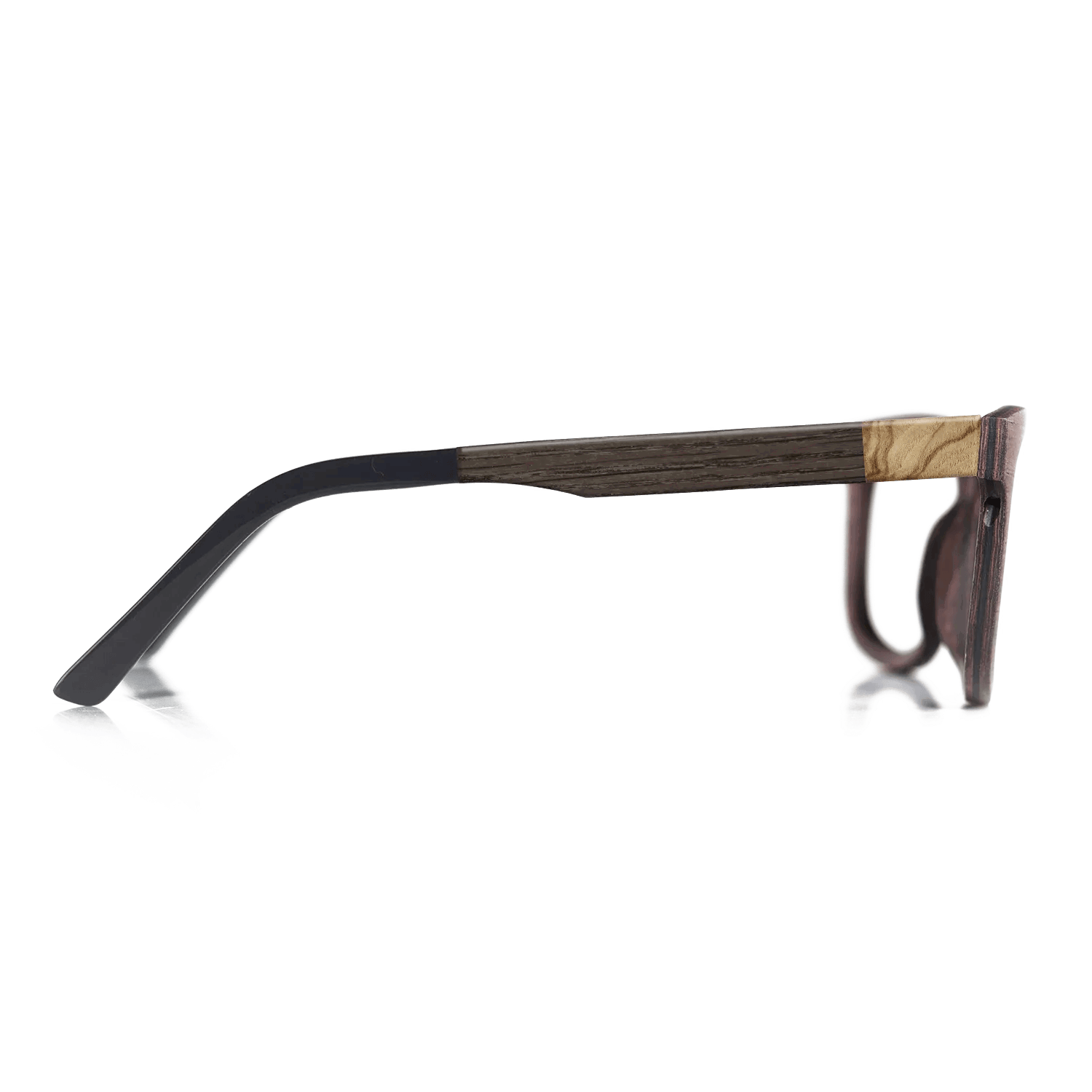 Fumed Oak,Olive Burl,Poplar Dyed: Red: Angle Cut - The Sage - Rectangle - SIRIS wood optic