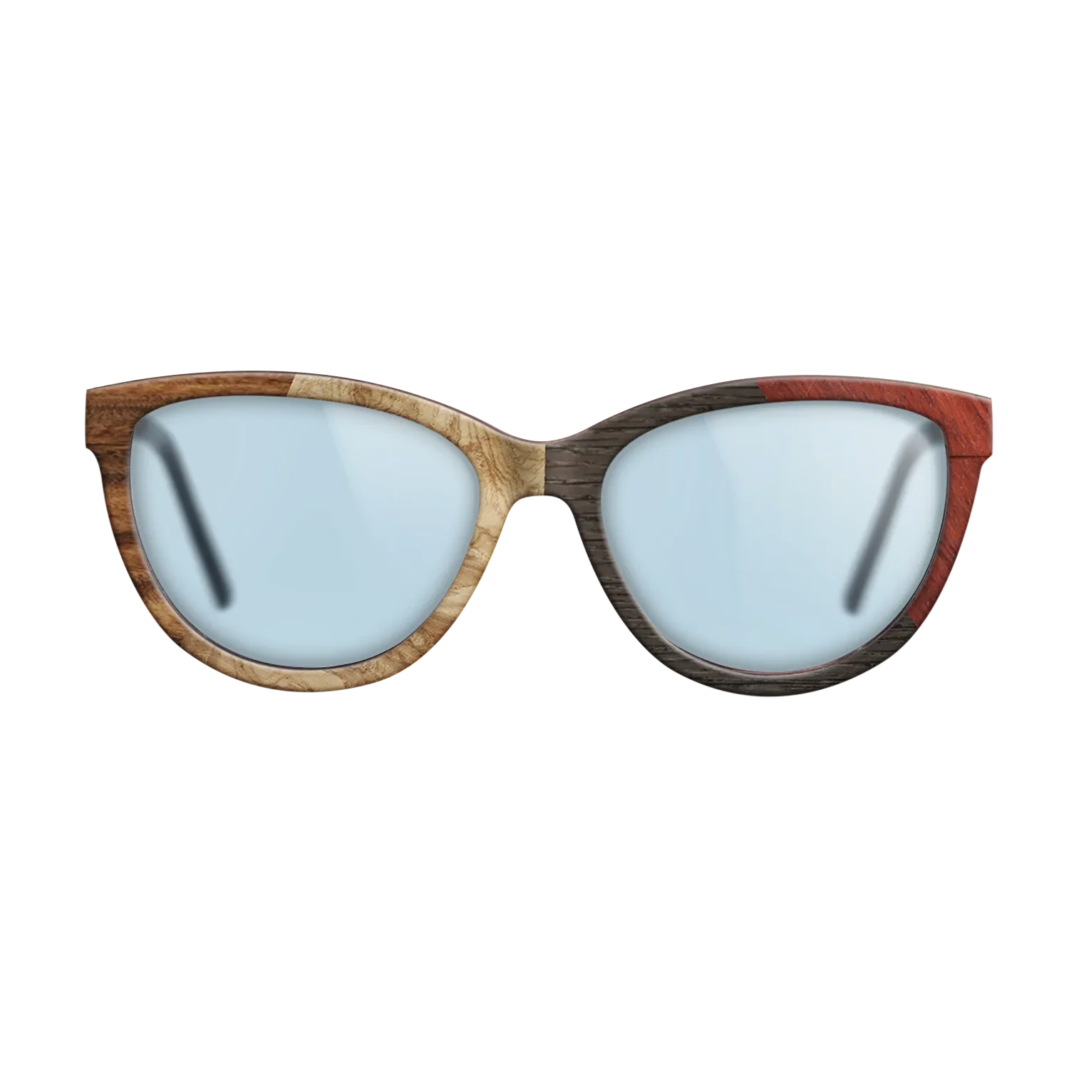 Fumed Oak,Olive Burl,Santos Rosewood Dark,Wenge,Bloodwood: Angle Cut - The Maiden - Cat - 1939 - SIRIS wood optic