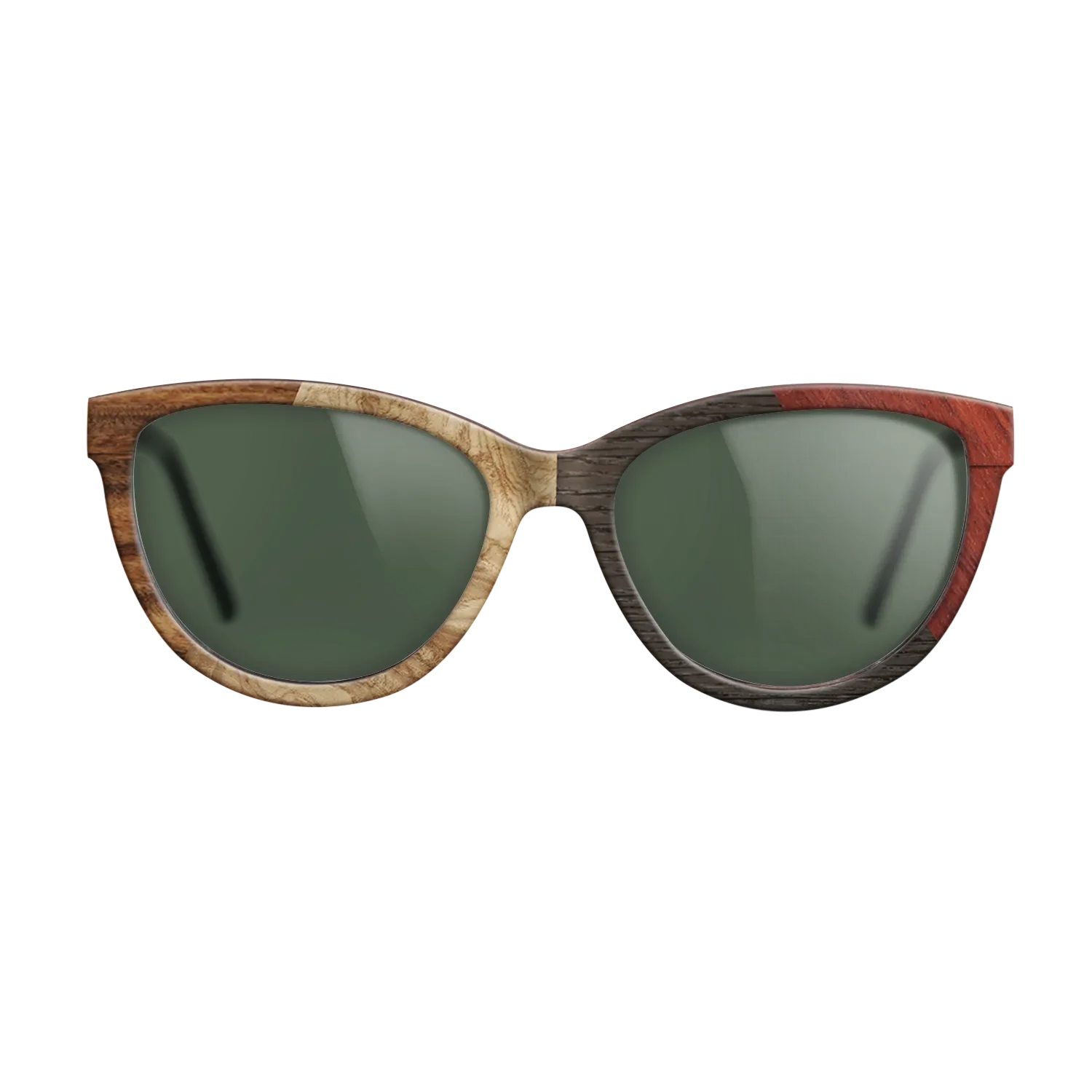 Fumed Oak,Olive Burl,Santos Rosewood Dark,Wenge,Bloodwood: Angle Cut - The Maiden - Cat - 1939 - SIRIS wood optic