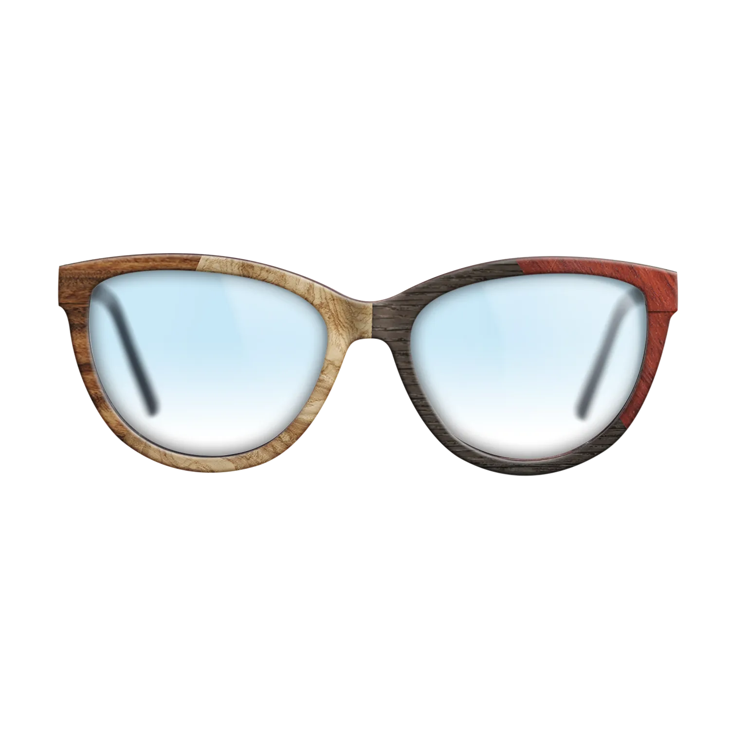 Fumed Oak,Olive Burl,Santos Rosewood Dark,Wenge,Bloodwood: Angle Cut - The Maiden - Cat - 1939 - SIRIS wood optic