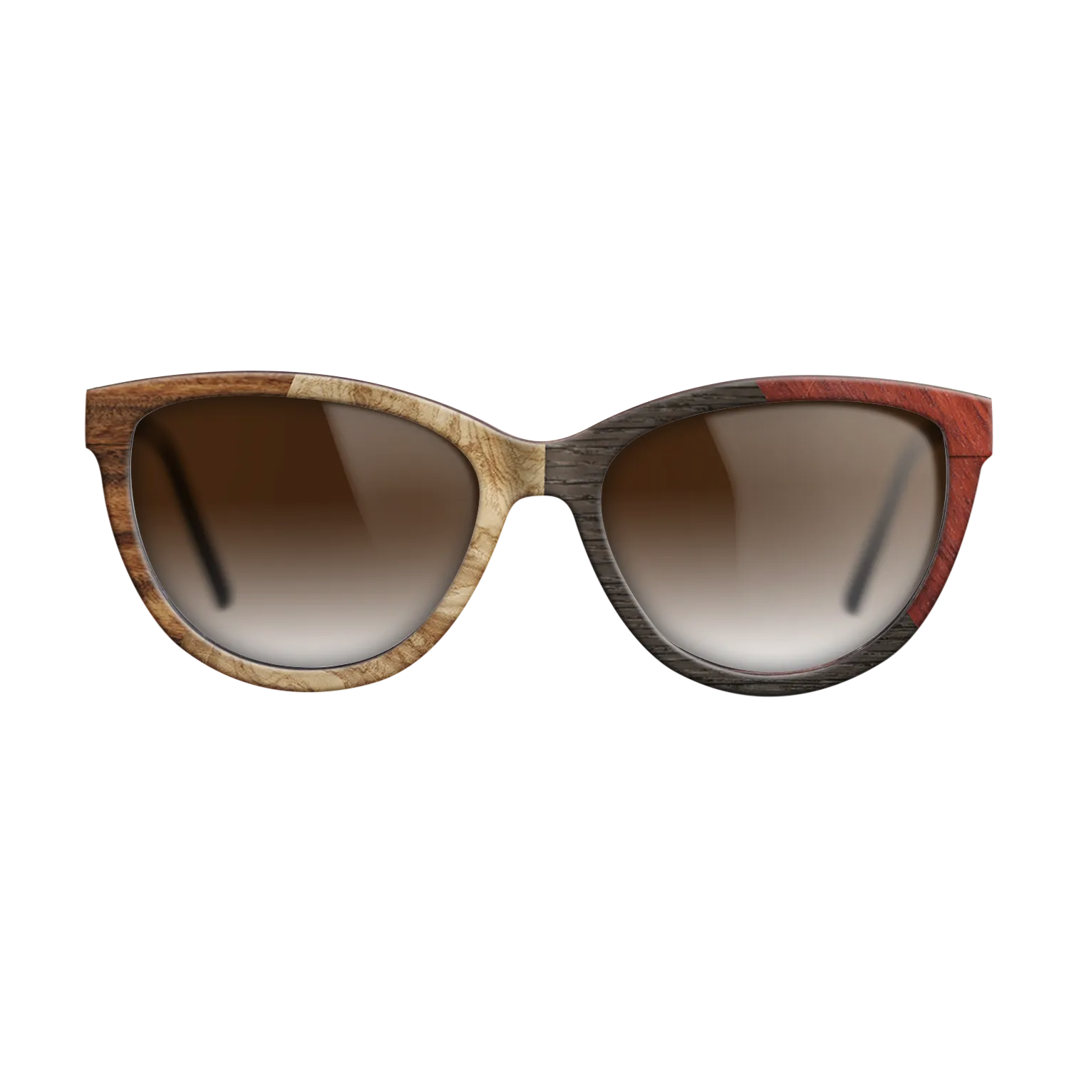 Fumed Oak,Olive Burl,Santos Rosewood Dark,Wenge,Bloodwood: Angle Cut - The Maiden - Cat - 1939 - SIRIS wood optic