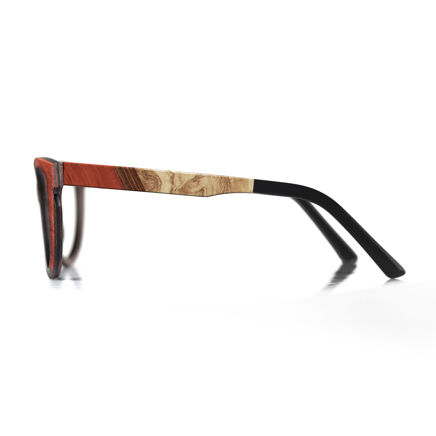 Fumed Oak,Olive Burl,Santos Rosewood Dark,Wenge,Bloodwood: Angle Cut - The Rebel - Round - 1939 - SIRIS wood optic