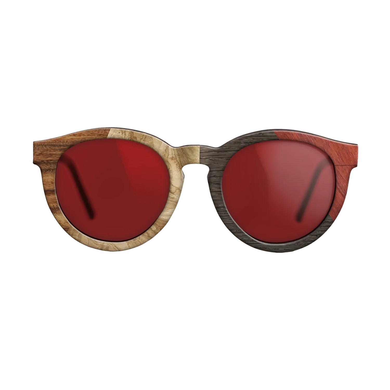 Fumed Oak,Olive Burl,Santos Rosewood Dark,Wenge,Bloodwood: Angle Cut - The Rebel - Round - 1939 - SIRIS wood optic