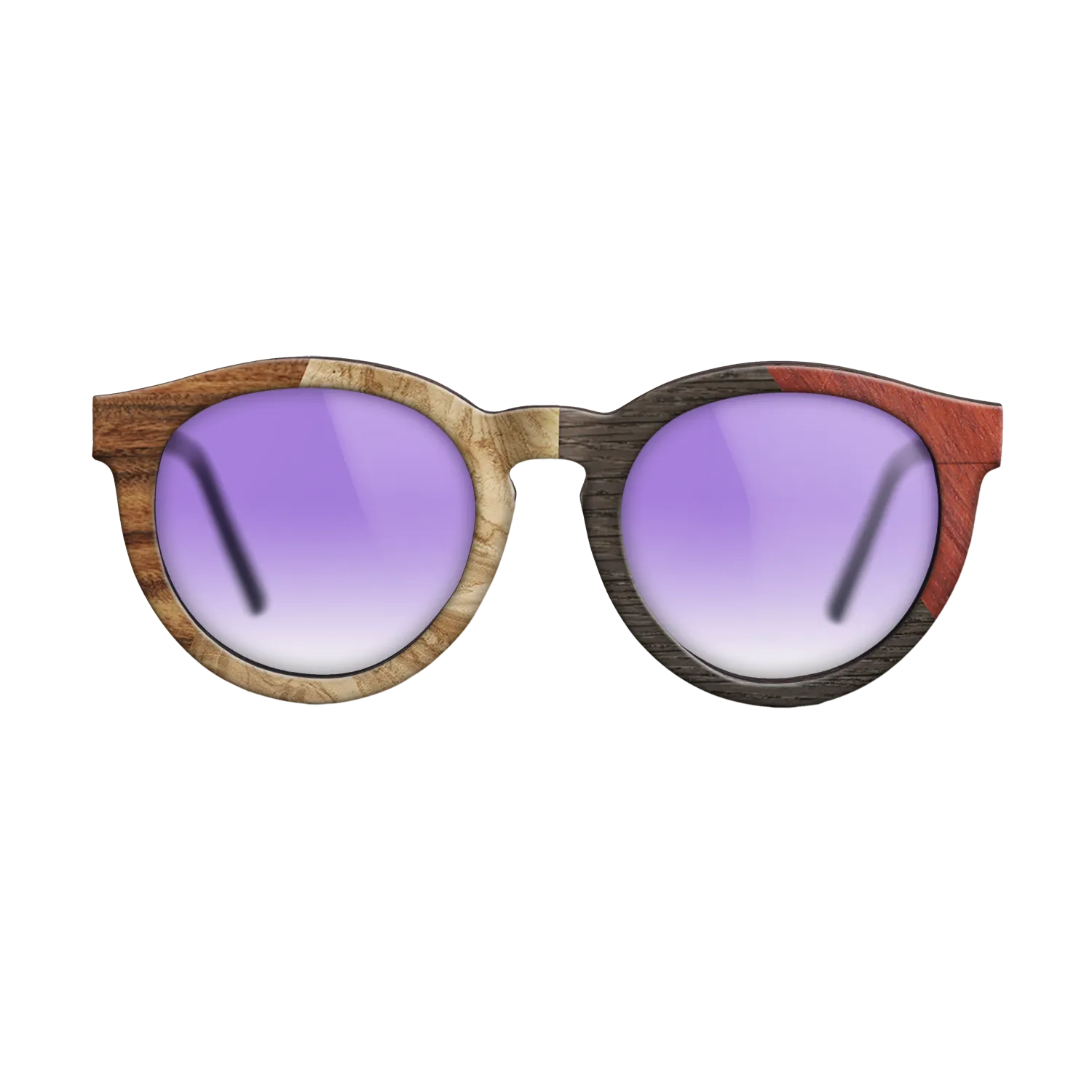 Fumed Oak,Olive Burl,Santos Rosewood Dark,Wenge,Bloodwood: Angle Cut - The Rebel - Round - 1939 - SIRIS wood optic