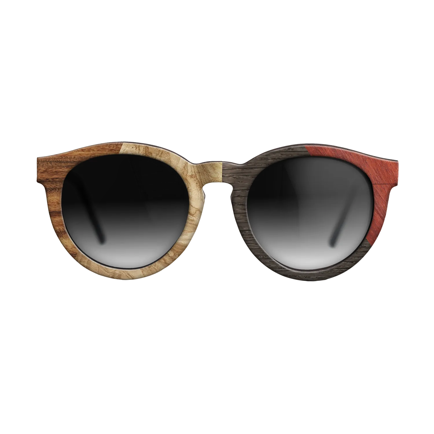 Fumed Oak,Olive Burl,Santos Rosewood Dark,Wenge,Bloodwood: Angle Cut - The Rebel - Round - 1939 - SIRIS wood optic