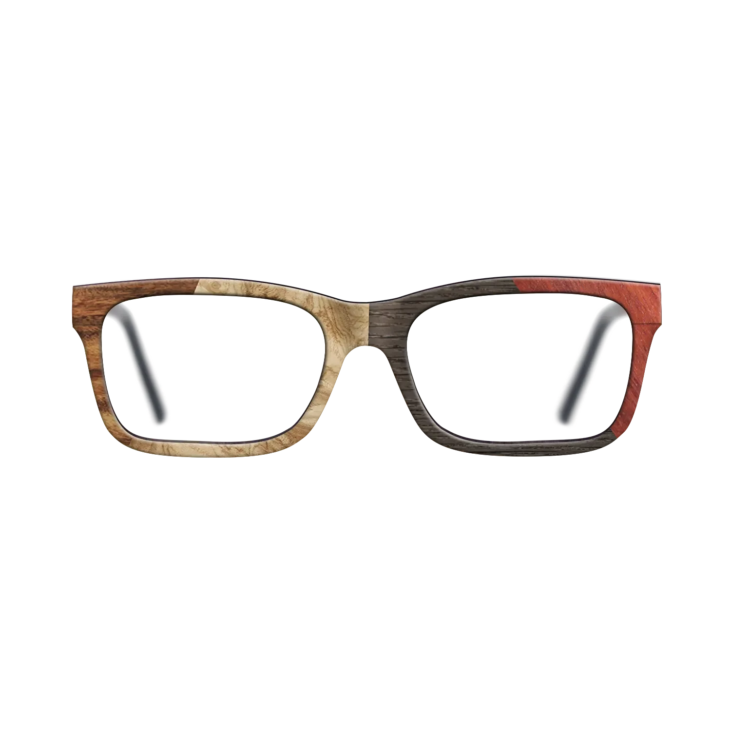 Fumed Oak,Olive Burl,Santos Rosewood Dark,Wenge,Bloodwood: Angle Cut - The Sage - Rectangle - 1939 - SIRIS wood optic