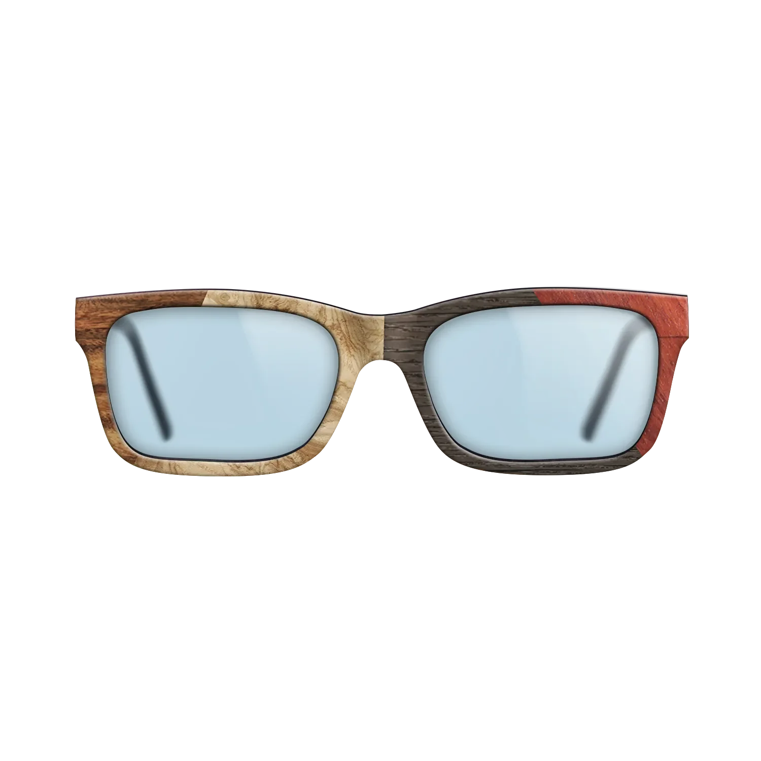 Fumed Oak,Olive Burl,Santos Rosewood Dark,Wenge,Bloodwood: Angle Cut - The Sage - Rectangle - 1939 - SIRIS wood optic