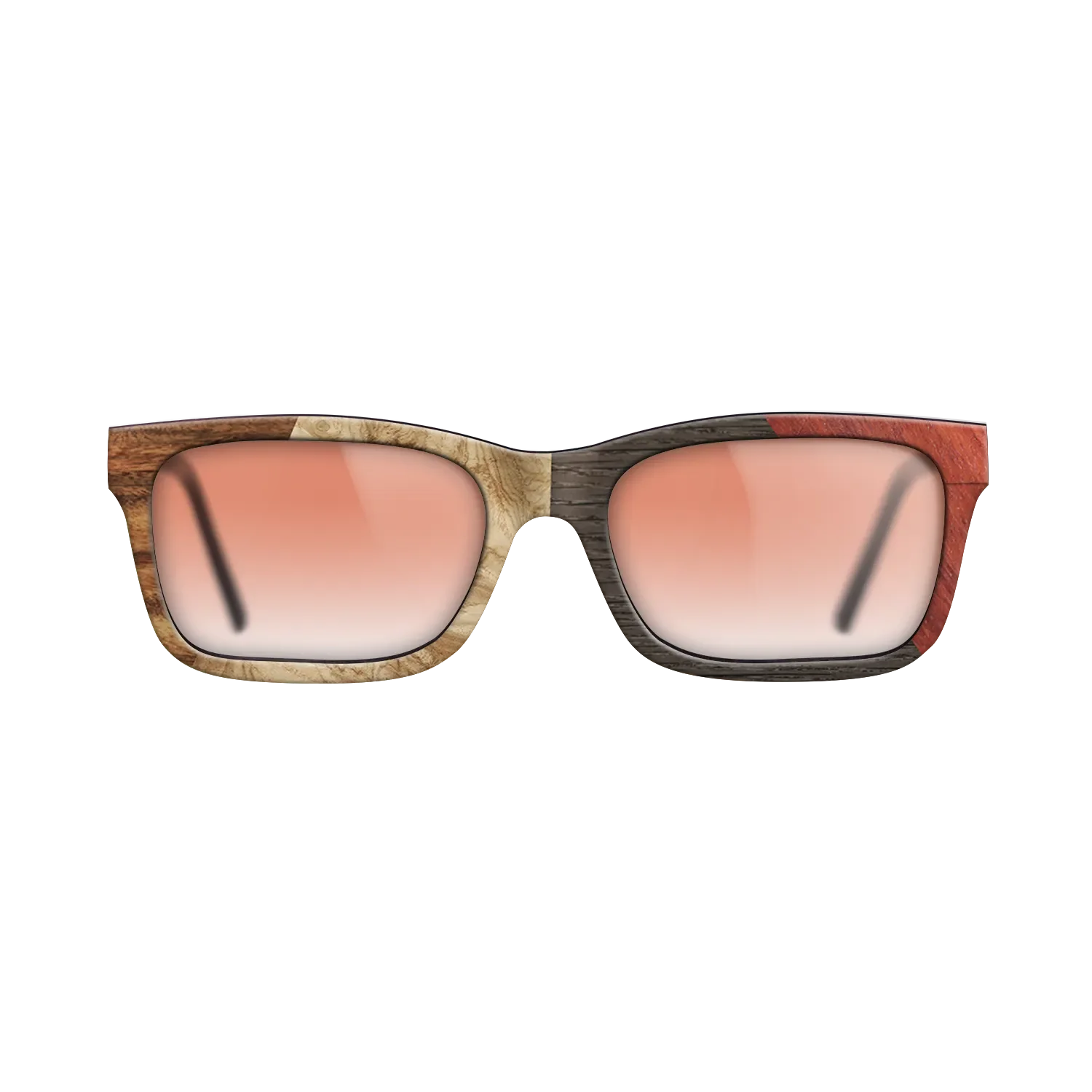 Fumed Oak,Olive Burl,Santos Rosewood Dark,Wenge,Bloodwood: Angle Cut - The Sage - Rectangle - 1939 - SIRIS wood optic