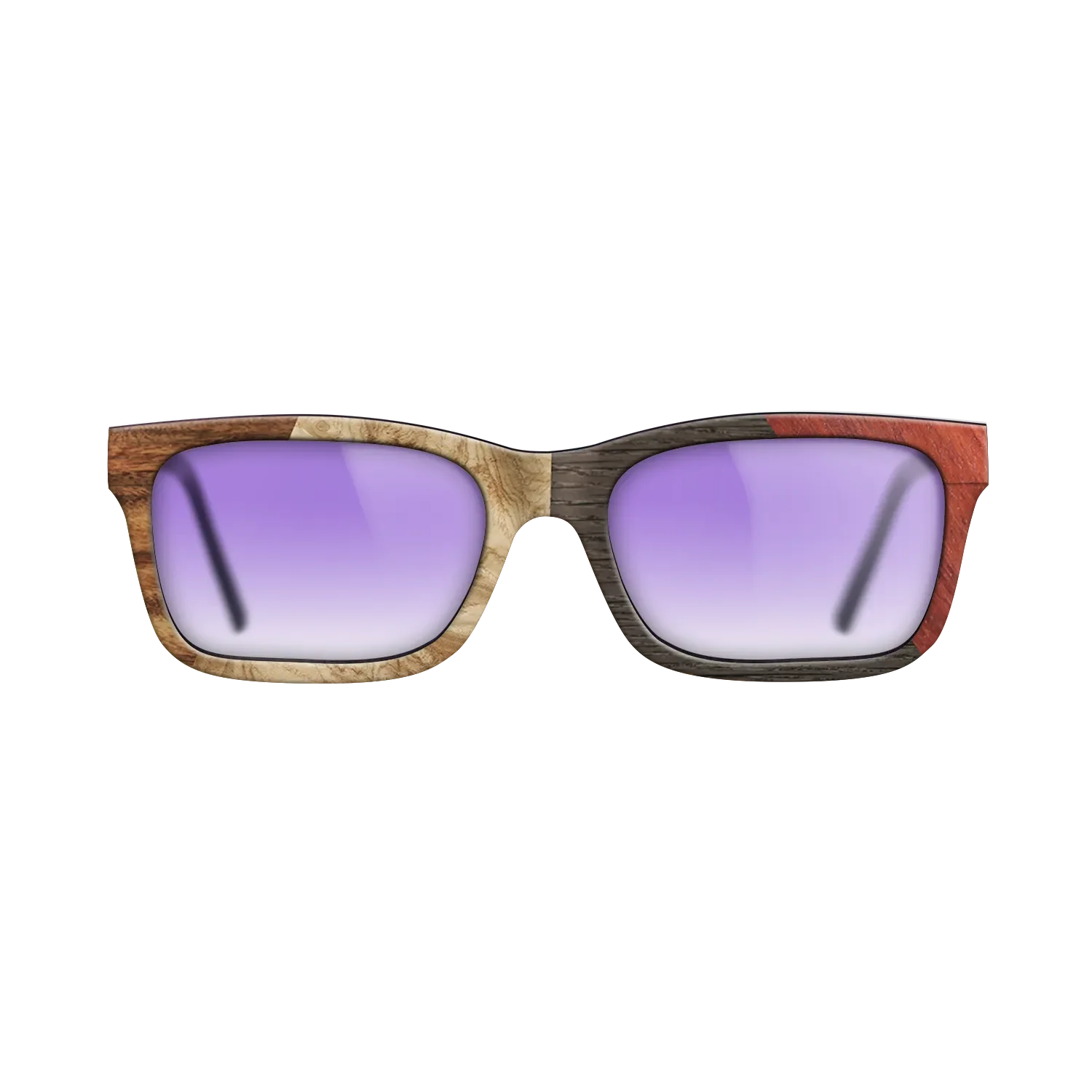 Fumed Oak,Olive Burl,Santos Rosewood Dark,Wenge,Bloodwood: Angle Cut - The Sage - Rectangle - 1939 - SIRIS wood optic