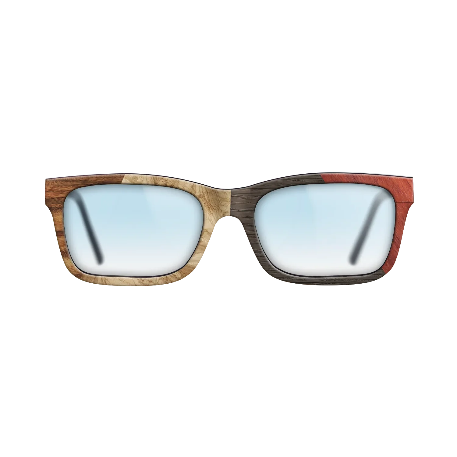 Fumed Oak,Olive Burl,Santos Rosewood Dark,Wenge,Bloodwood: Angle Cut - The Sage - Rectangle - 1939 - SIRIS wood optic