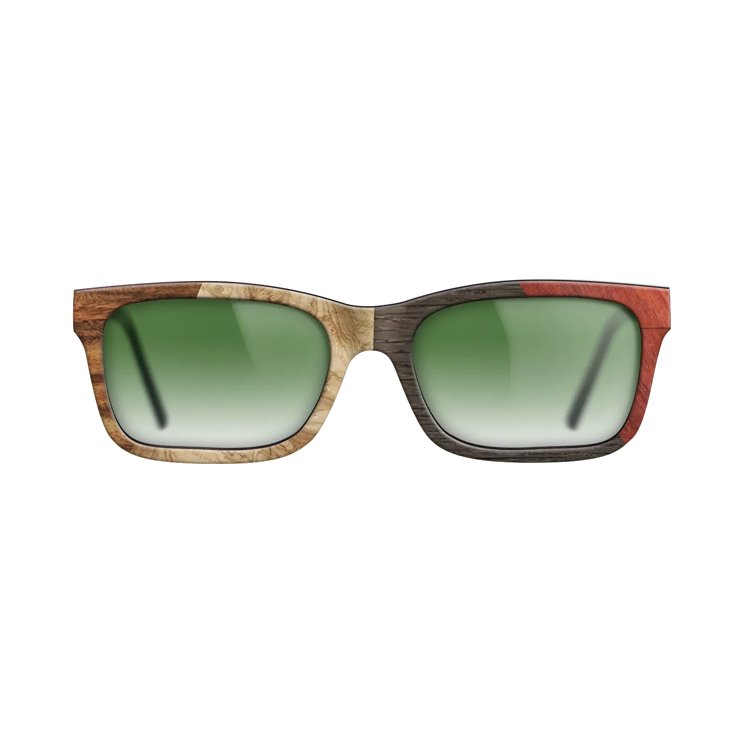 Fumed Oak,Olive Burl,Santos Rosewood Dark,Wenge,Bloodwood: Angle Cut - The Sage - Rectangle - 1939 - SIRIS wood optic