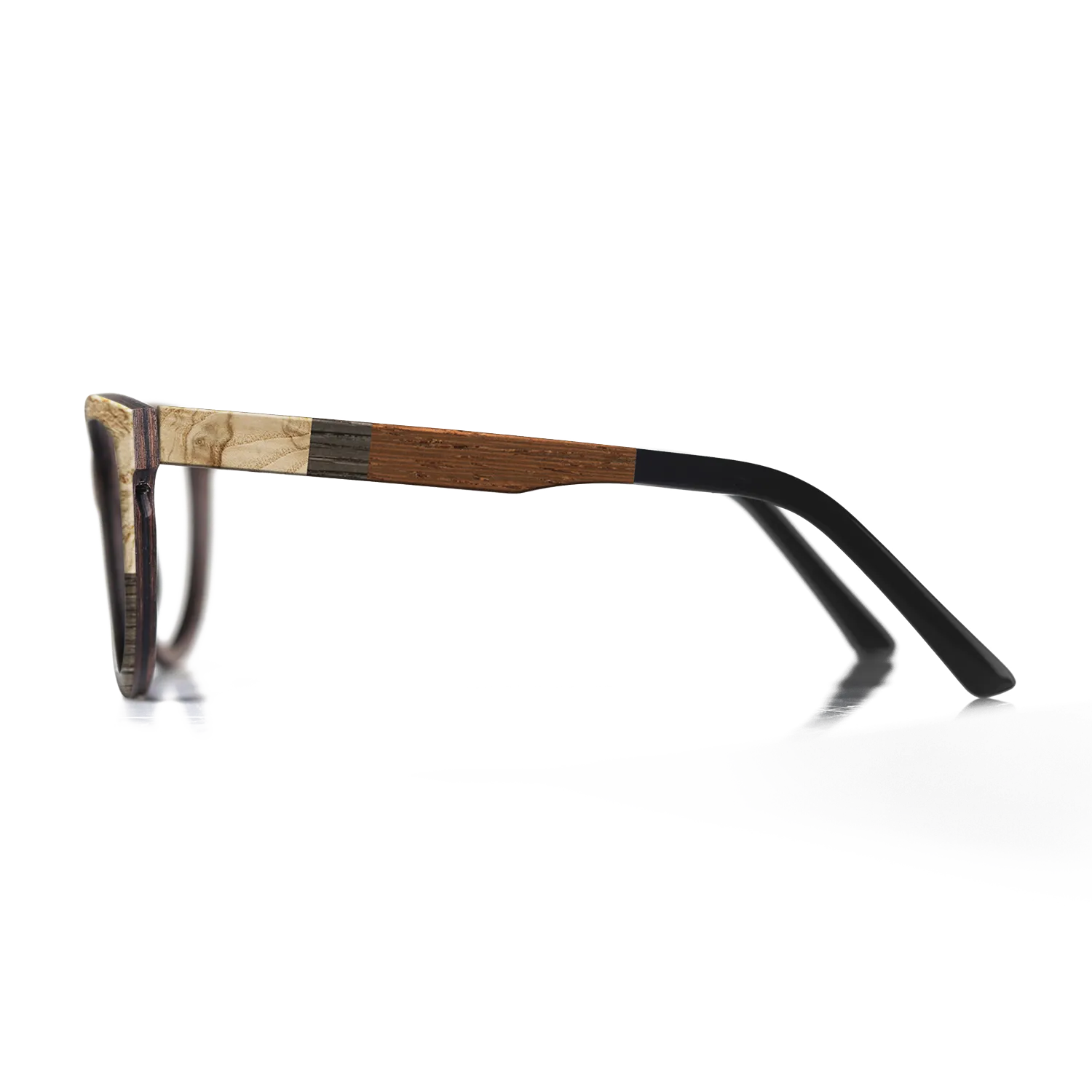 Fumed Oak,Olive Burl,Wenge: Cubic Cuts - The Rebel - Round - SIRIS wood optic