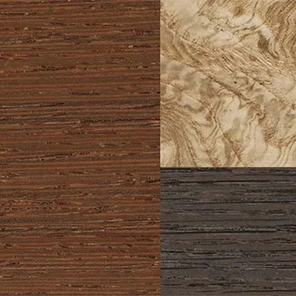 Fumed Oak,Olive Burl,Wenge: Cubic Cuts - The Rebel - Round - SIRIS wood optic