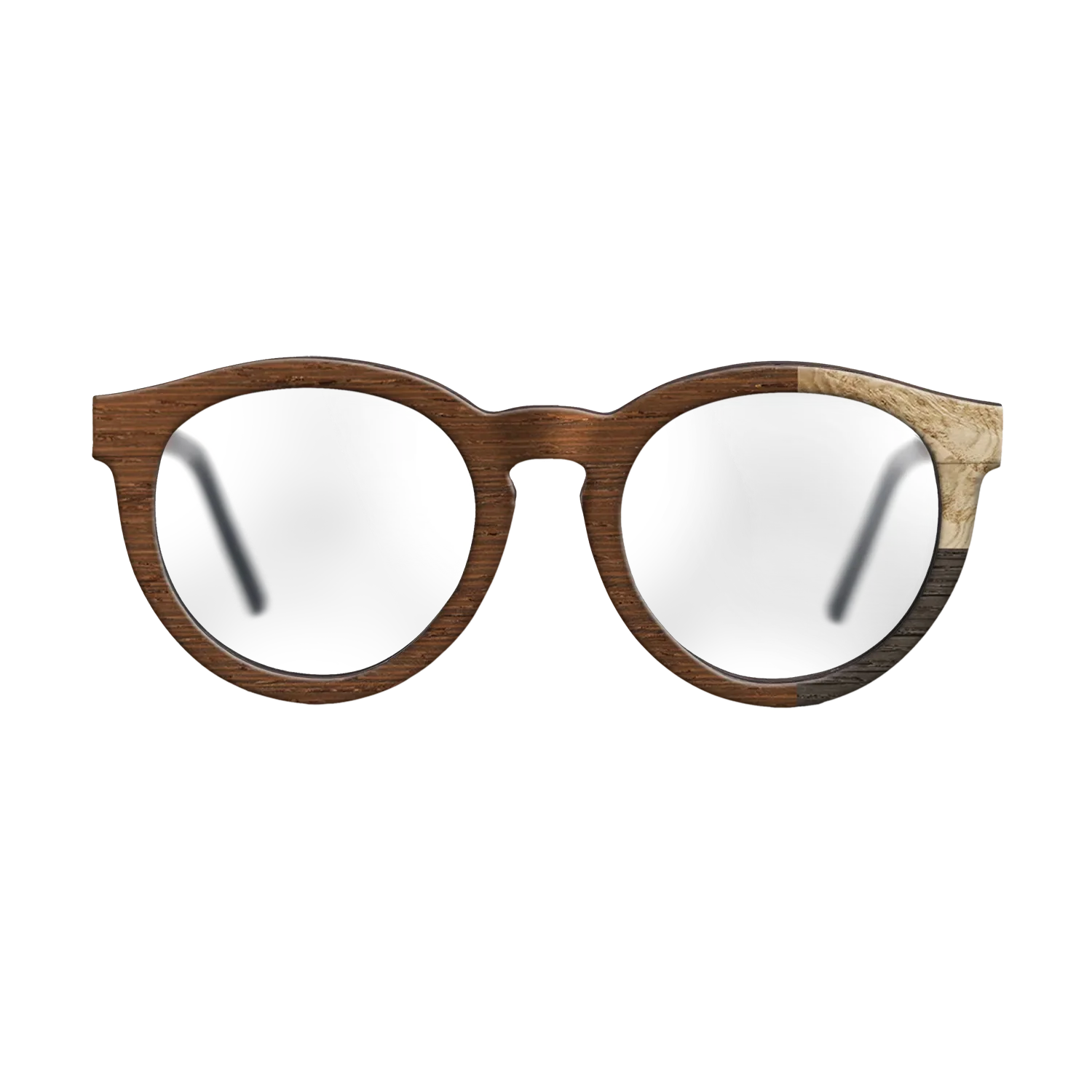 Fumed Oak,Olive Burl,Wenge: Cubic Cuts - The Rebel - Round - SIRIS wood optic