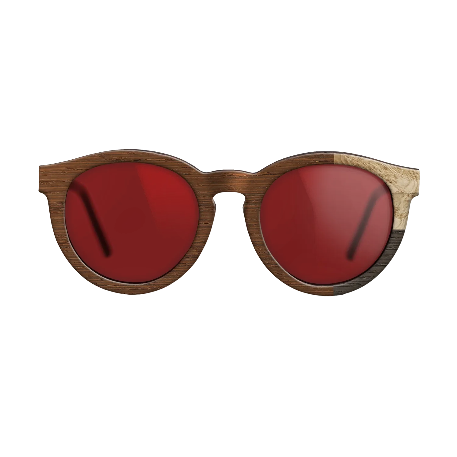Fumed Oak,Olive Burl,Wenge: Cubic Cuts - The Rebel - Round - SIRIS wood optic