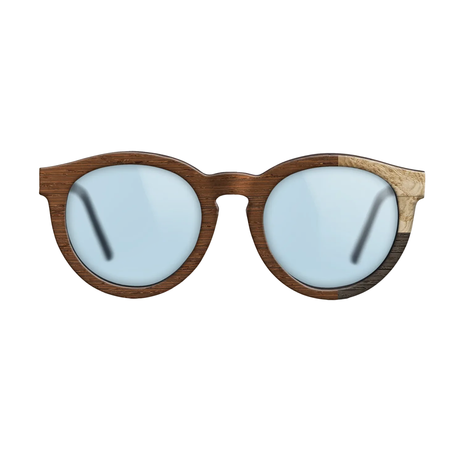 Fumed Oak,Olive Burl,Wenge: Cubic Cuts - The Rebel - Round - SIRIS wood optic