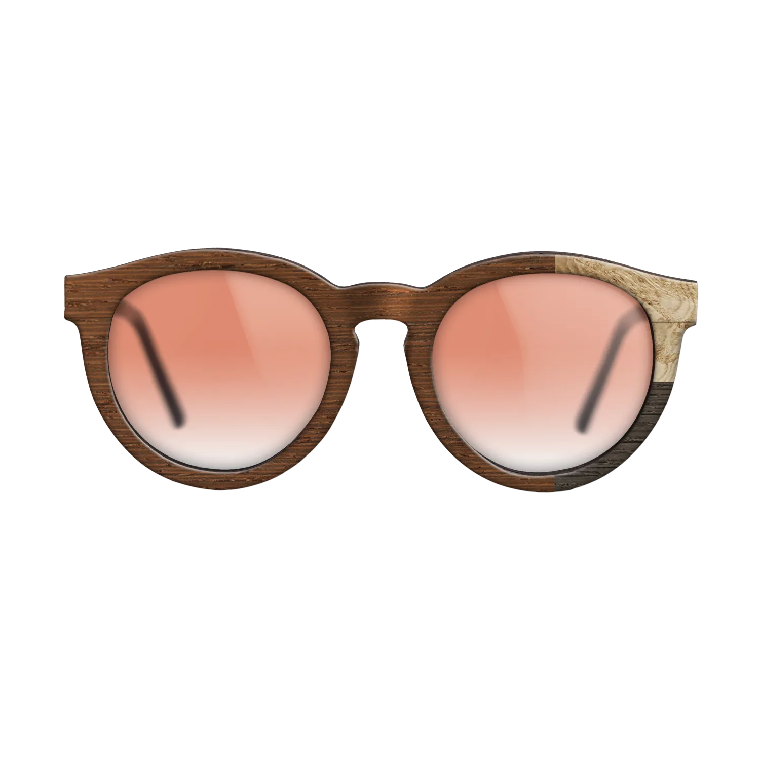 Fumed Oak,Olive Burl,Wenge: Cubic Cuts - The Rebel - Round - SIRIS wood optic