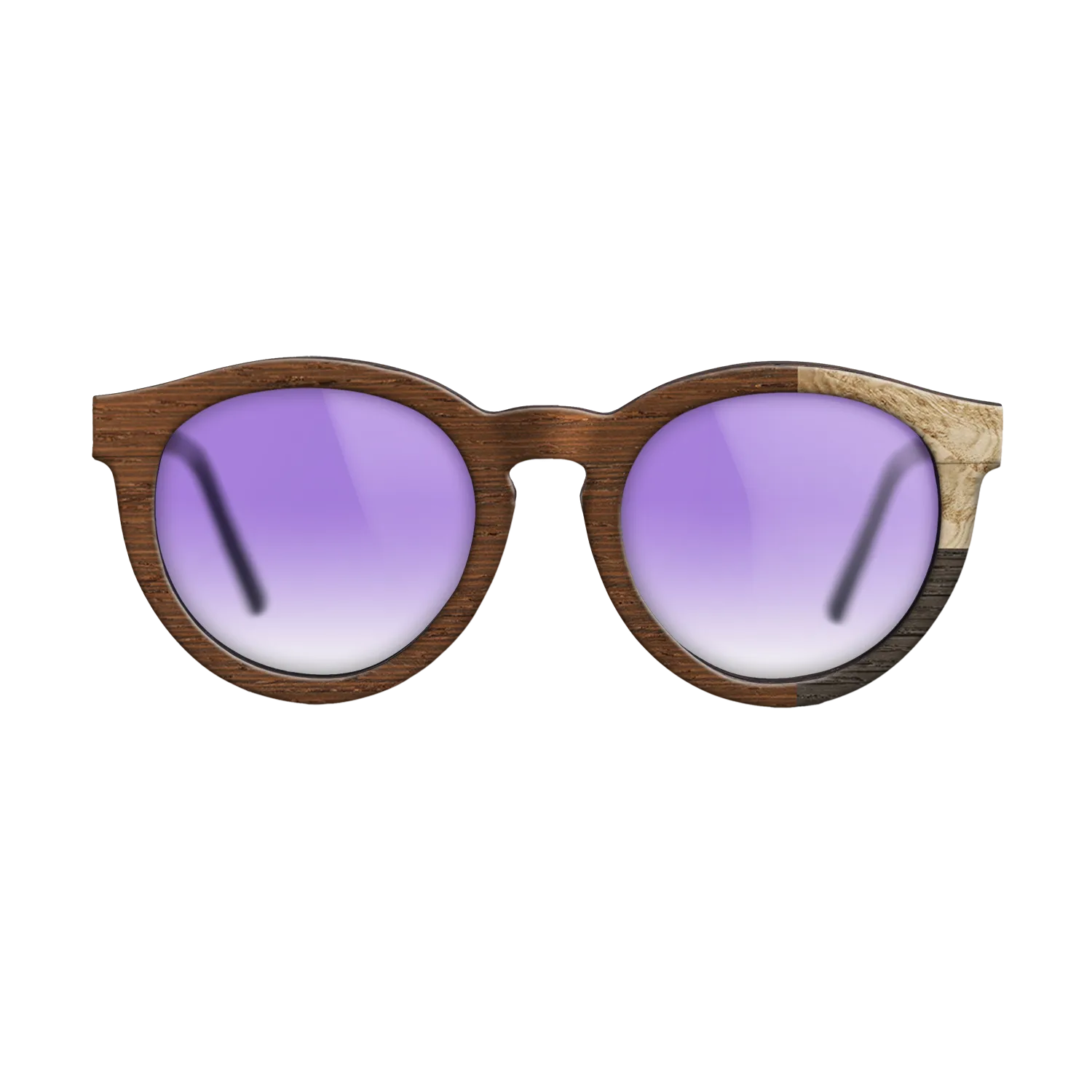 Fumed Oak,Olive Burl,Wenge: Cubic Cuts - The Rebel - Round - SIRIS wood optic