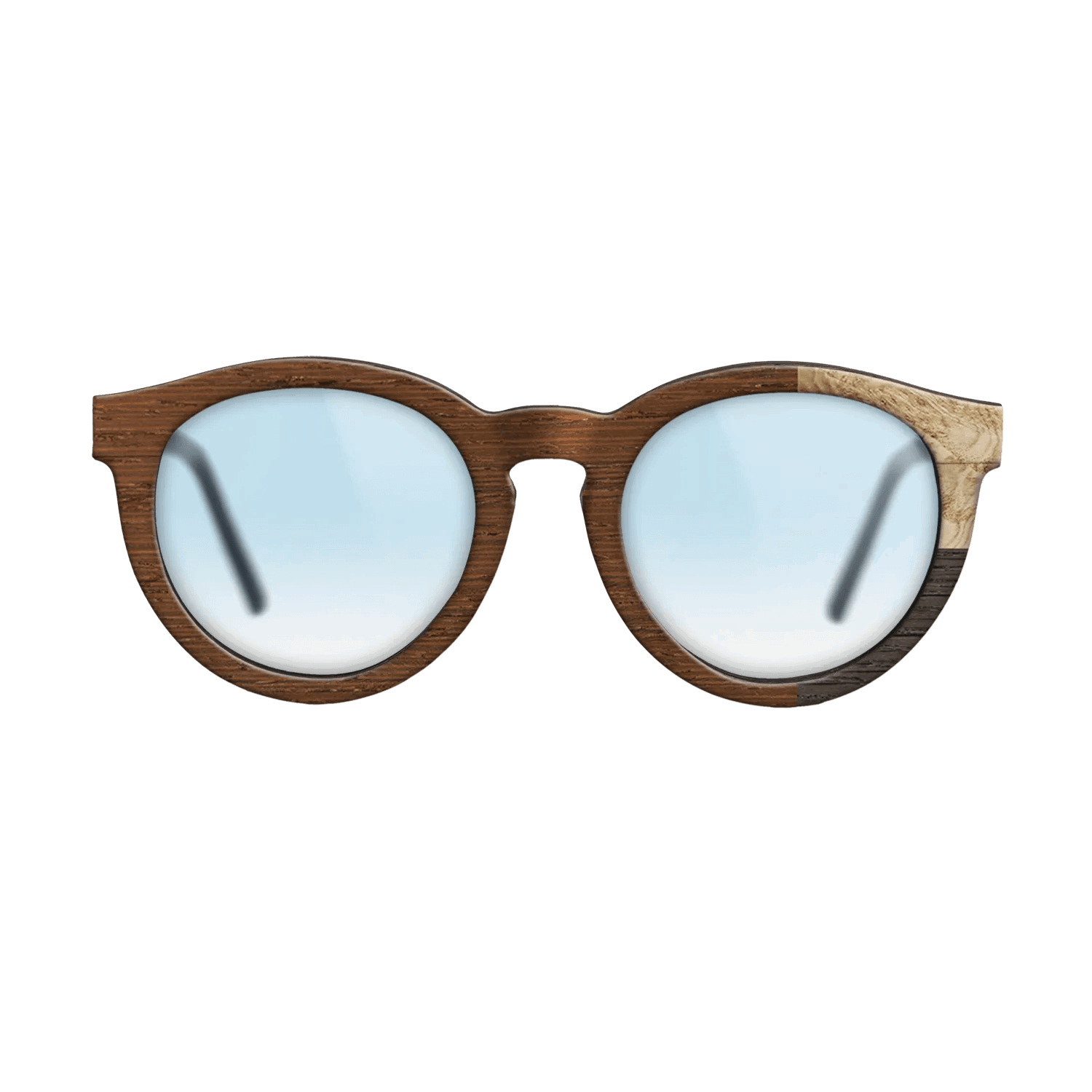 Fumed Oak,Olive Burl,Wenge: Cubic Cuts - The Rebel - Round - SIRIS wood optic
