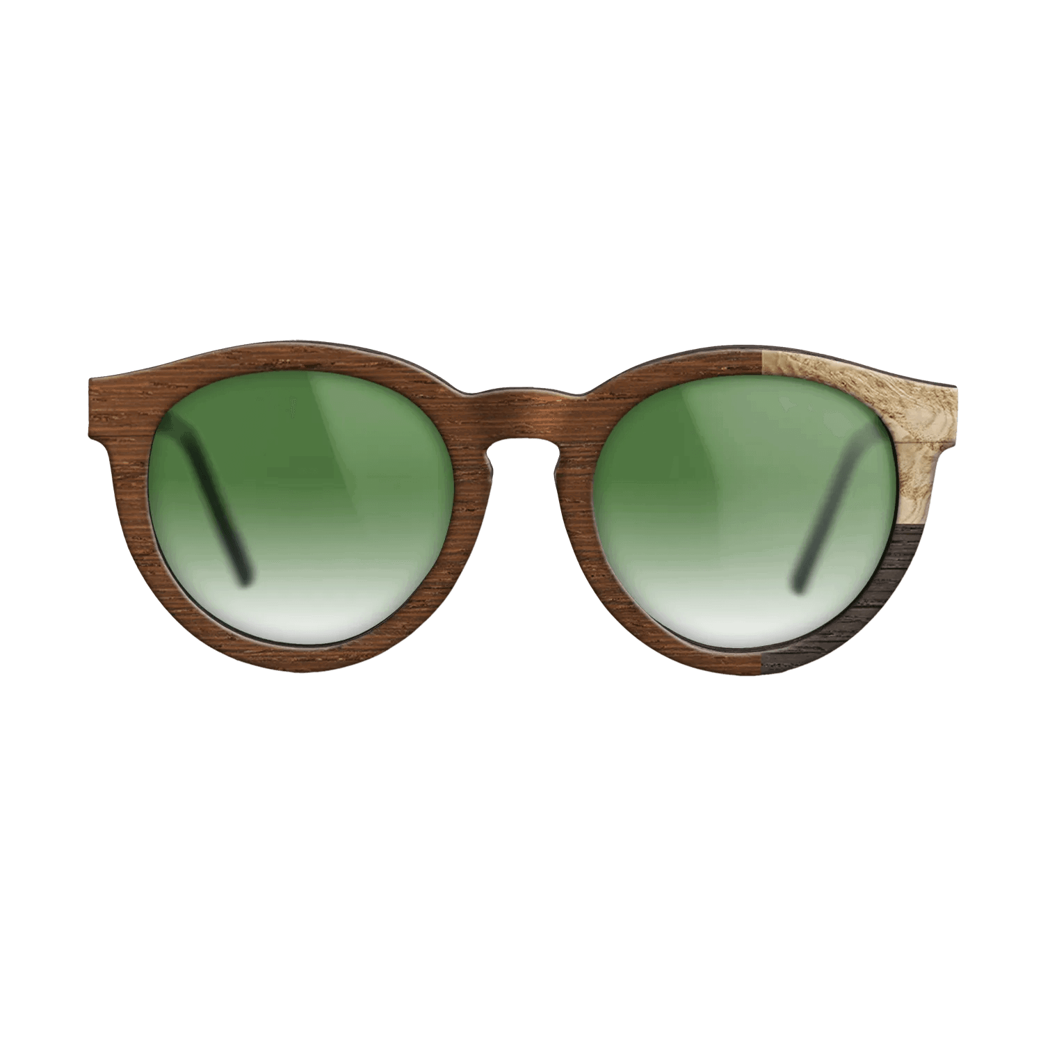 Fumed Oak,Olive Burl,Wenge: Cubic Cuts - The Rebel - Round - SIRIS wood optic