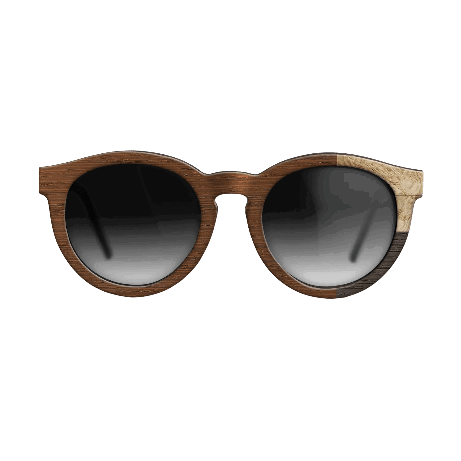 Fumed Oak,Olive Burl,Wenge: Cubic Cuts - The Rebel - Round - SIRIS wood optic