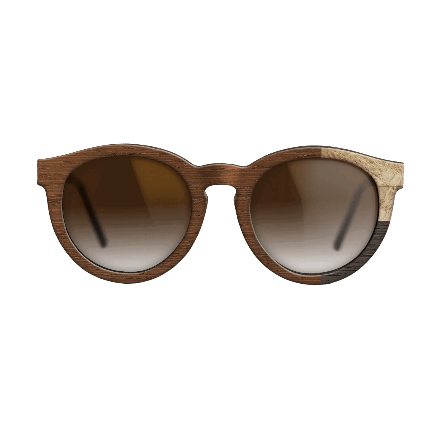 Fumed Oak,Olive Burl,Wenge: Cubic Cuts - The Rebel - Round - SIRIS wood optic