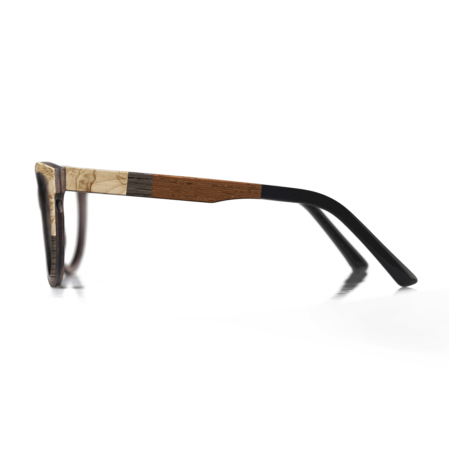 Fumed Oak,Olive Burl,Wenge: Cubic Cuts - The Sage - Rectangle - SIRIS wood optic