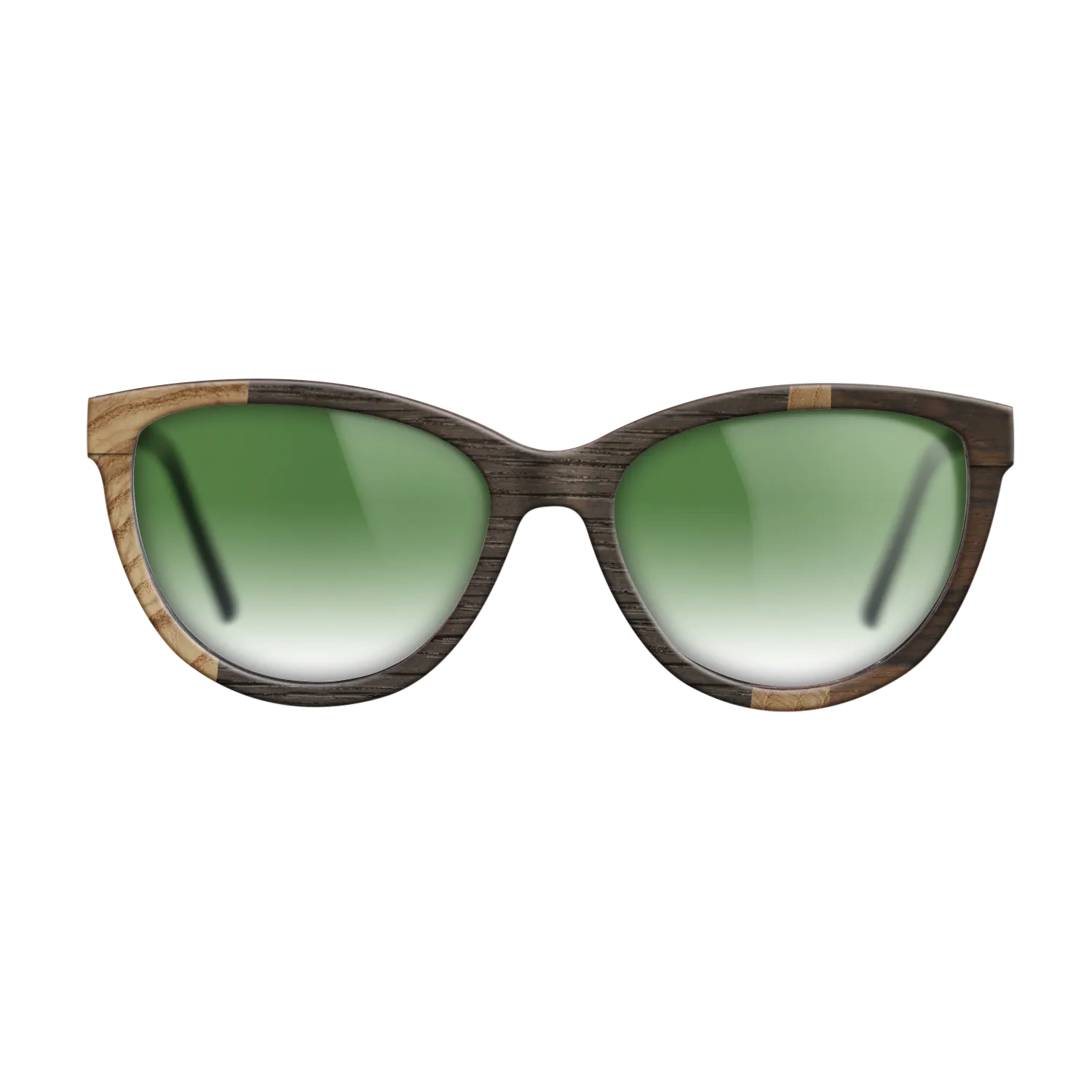 Fumed Oak,Olive Burl,Ziricote Dark Quartered: Wedge - The Maiden - Cat - 1116 - SIRIS wood optic