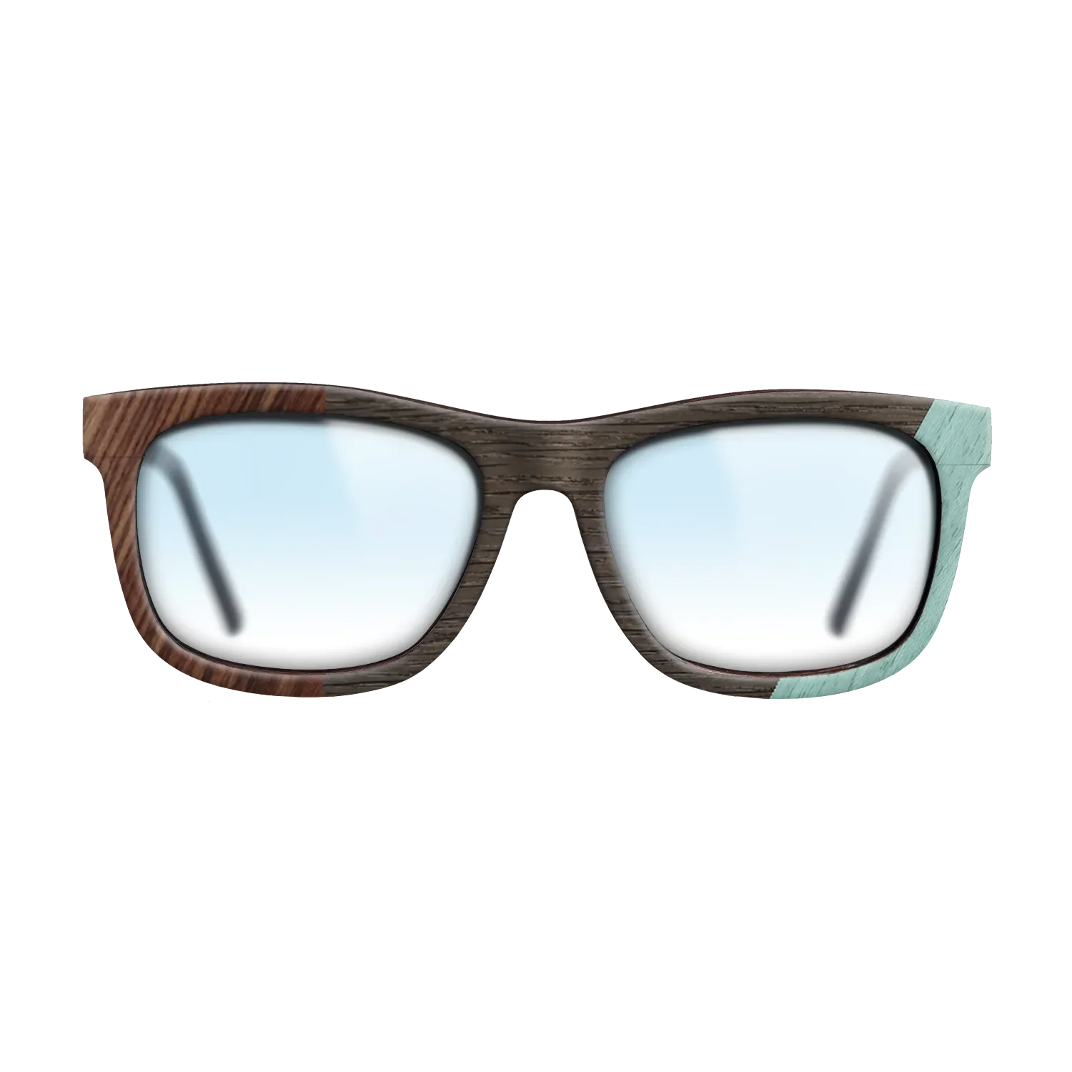 Fumed Oak,Poplar Dyed: Baby Blue,Olive Burl,Kingwood: Angle Cut - The Hero - Square - 1224 - SIRIS wood optic