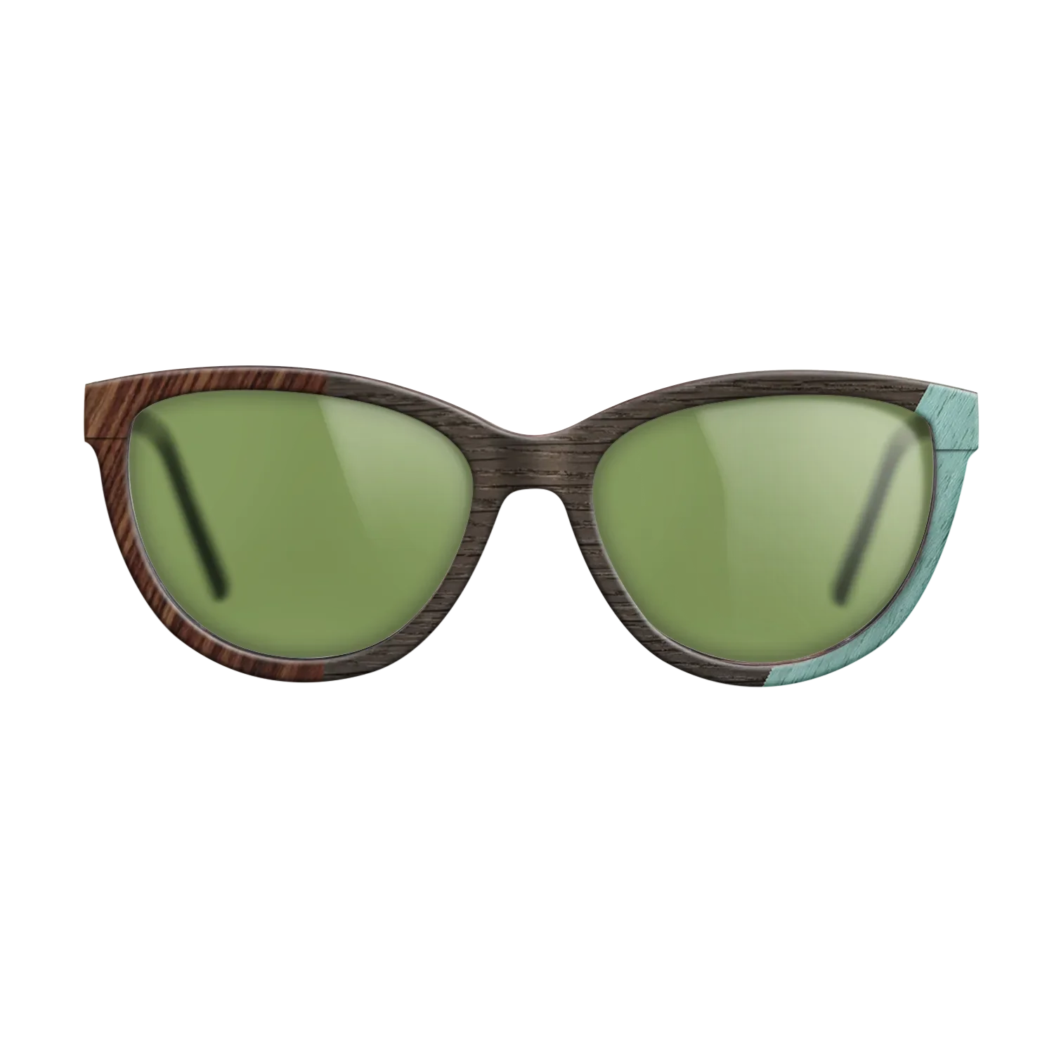 Fumed Oak,Poplar Dyed: Baby Blue,Olive Burl,Kingwood: Angle Cut - The Maiden - Cat - 1224 - SIRIS wood optic