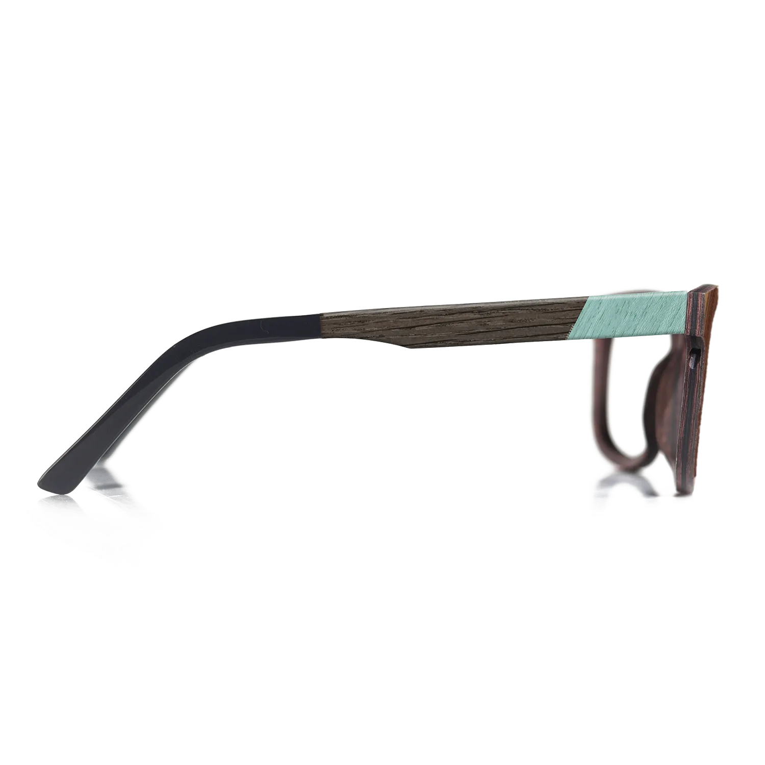 Fumed Oak,Poplar Dyed: Baby Blue,Olive Burl,Kingwood: Angle Cut - The Rebel - Round - 1224 - SIRIS wood optic