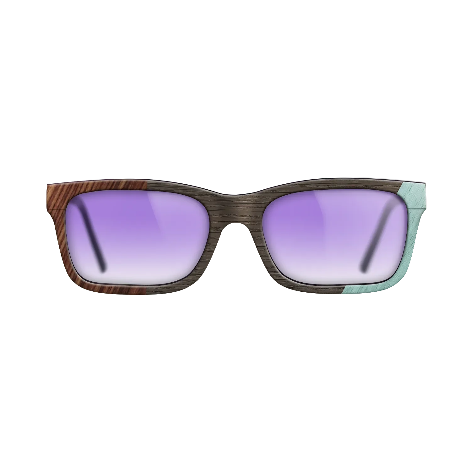 Fumed Oak,Poplar Dyed: Baby Blue,Olive Burl,Kingwood: Angle Cut - The Sage - Rectangle - 1224 - SIRIS wood optic