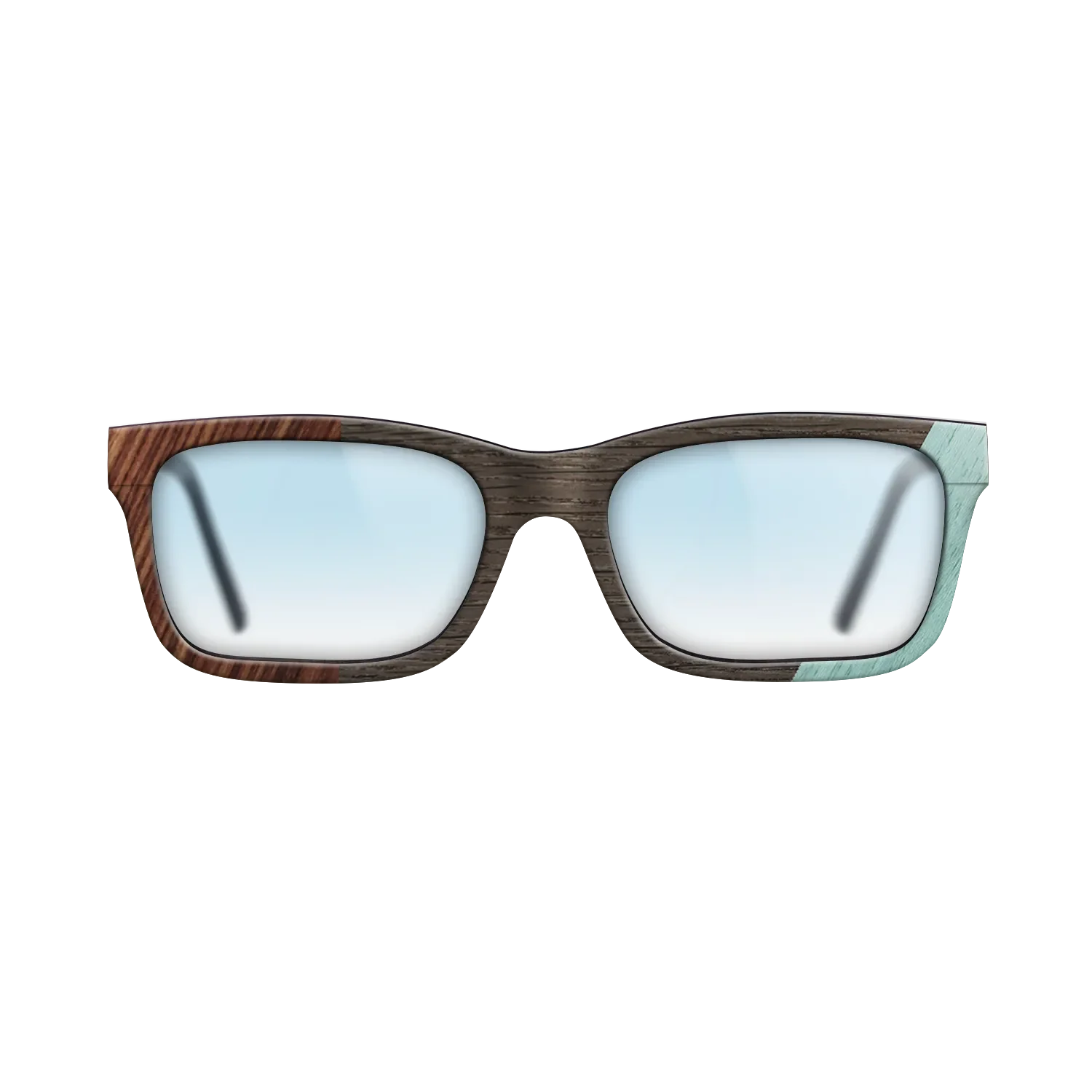 Fumed Oak,Poplar Dyed: Baby Blue,Olive Burl,Kingwood: Angle Cut - The Sage - Rectangle - 1224 - SIRIS wood optic