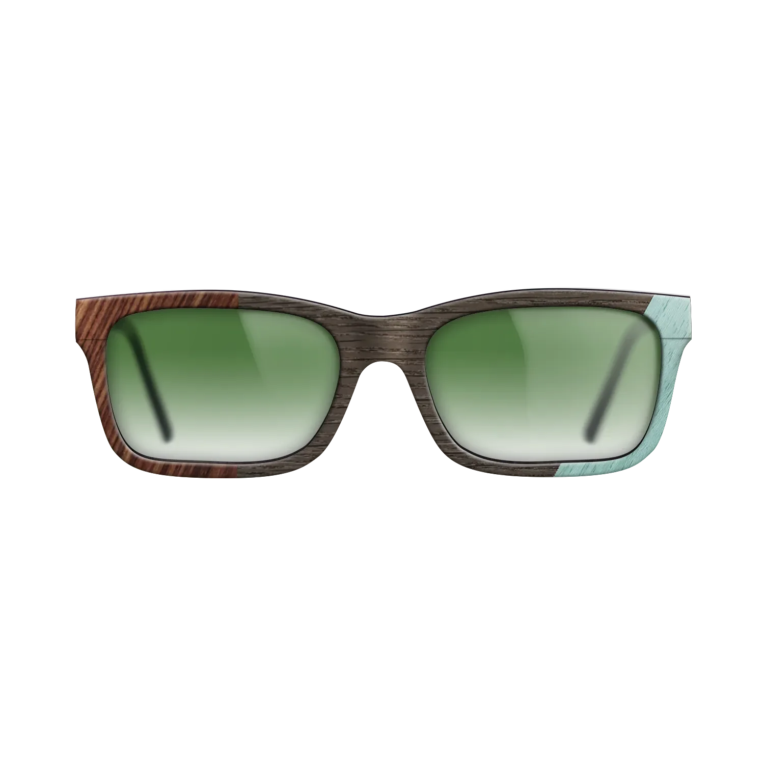 Fumed Oak,Poplar Dyed: Baby Blue,Olive Burl,Kingwood: Angle Cut - The Sage - Rectangle - 1224 - SIRIS wood optic