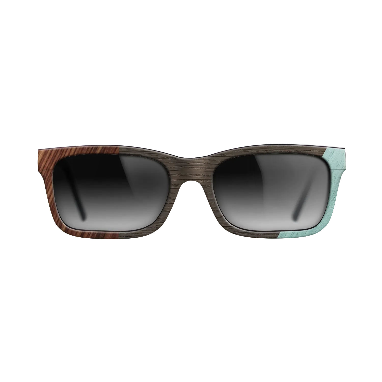 Fumed Oak,Poplar Dyed: Baby Blue,Olive Burl,Kingwood: Angle Cut - The Sage - Rectangle - 1224 - SIRIS wood optic