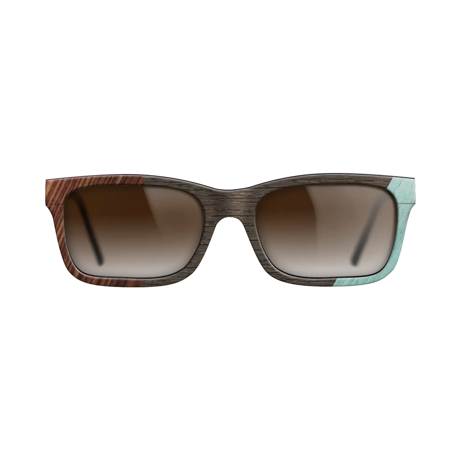 Fumed Oak,Poplar Dyed: Baby Blue,Olive Burl,Kingwood: Angle Cut - The Sage - Rectangle - 1224 - SIRIS wood optic