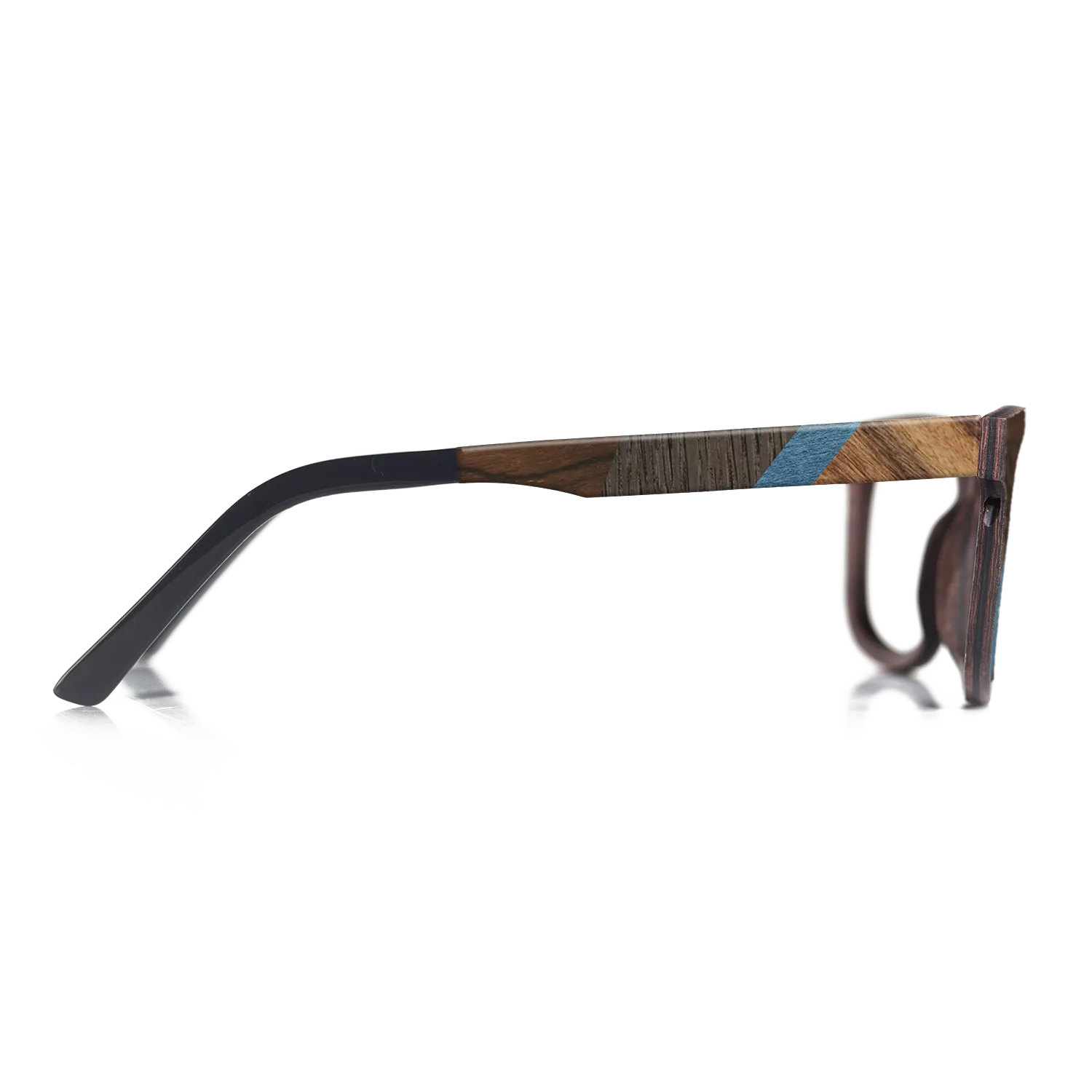 Fumed Oak,Poplar Dyed: Blue Denim,Kingwood,Ziricote Dark Quartered: Recursive - The Rebel - Round - 1703 - SIRIS wood optic