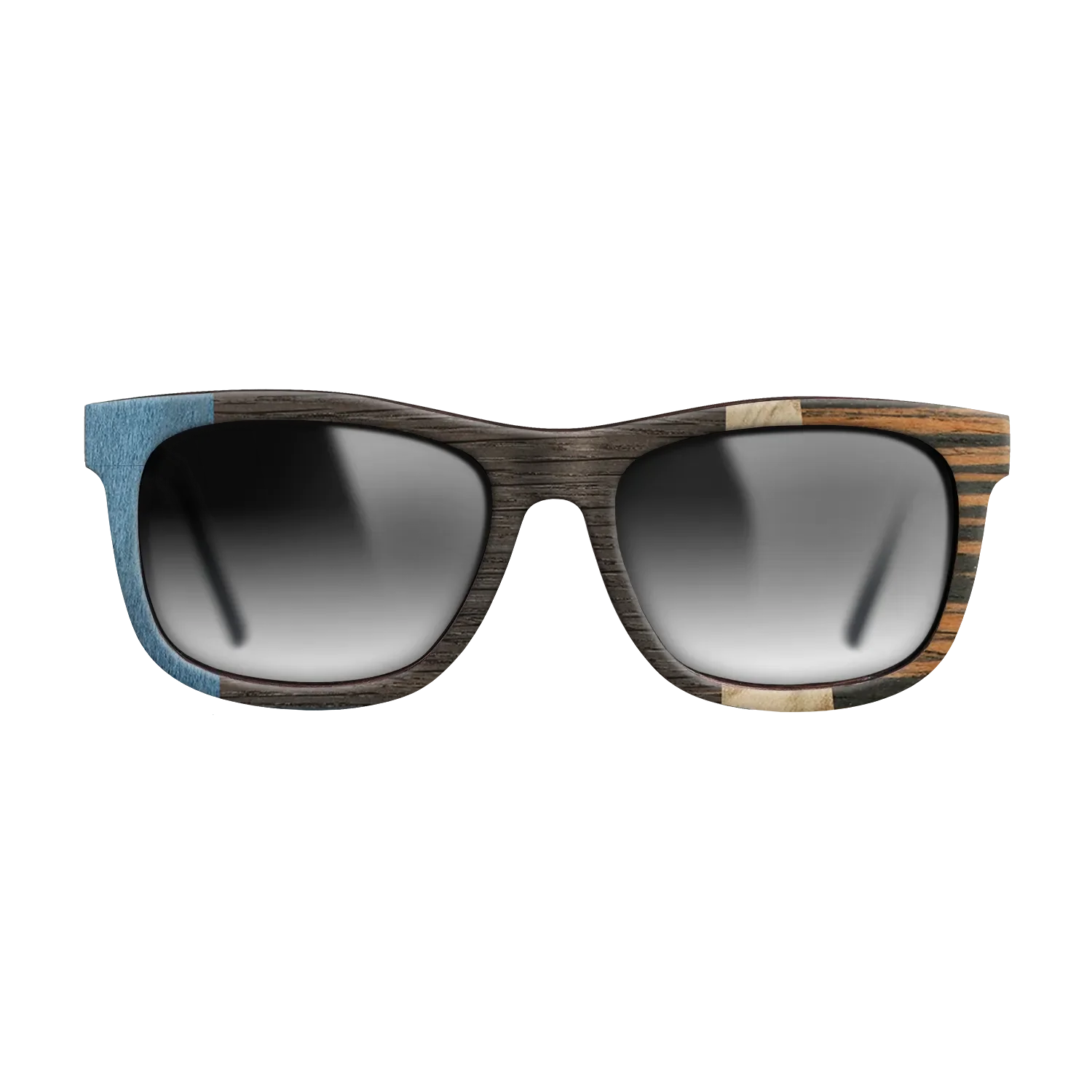 Fumed Oak,Poplar Dyed: Blue Denim,Olive Burl,Italian Ebony: Angle Cut - The Hero - Square - 1998 - SIRIS wood optic