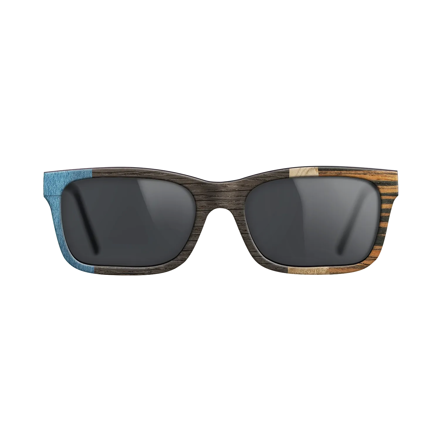 Fumed Oak,Poplar Dyed: Blue Denim,Olive Burl,Italian Ebony: Angle Cut - The Sage - Rectangle - 1998 - SIRIS wood optic