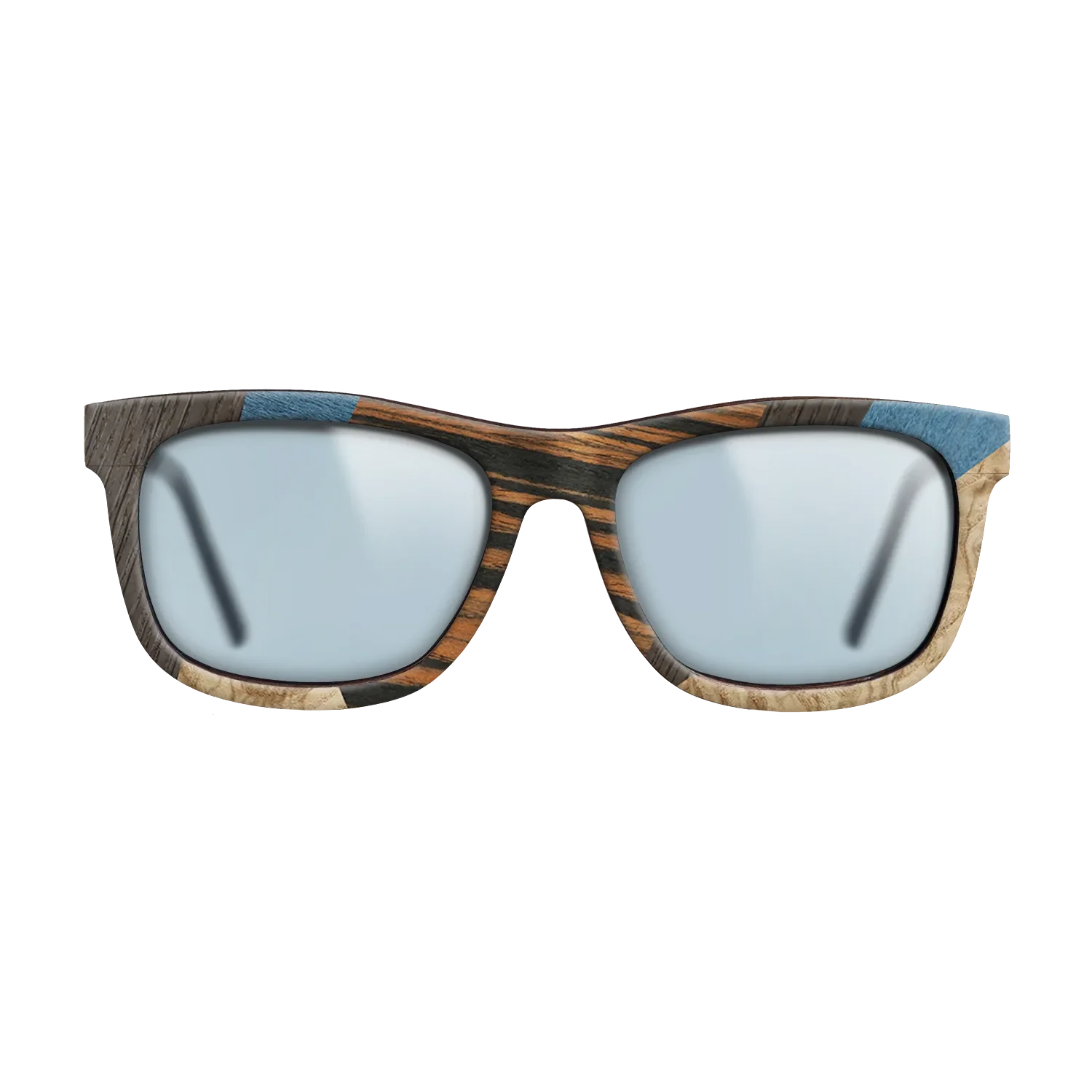 Fumed Oak,Poplar Dyed: Blue Denim,Poplar Dyed: Grey,Italian Ebony,Olive Burl: Mosaic - The Hero - Square - 699 - SIRIS wood optic