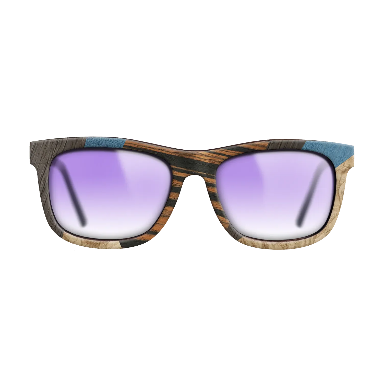 Fumed Oak,Poplar Dyed: Blue Denim,Poplar Dyed: Grey,Italian Ebony,Olive Burl: Mosaic - The Hero - Square - 699 - SIRIS wood optic