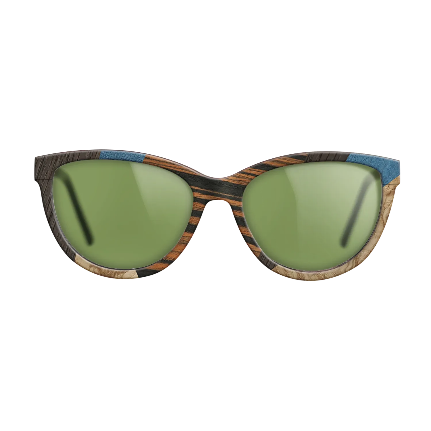 Fumed Oak,Poplar Dyed: Blue Denim,Poplar Dyed: Grey,Italian Ebony,Olive Burl: Mosaic - The Maiden - Cat - 699 - SIRIS wood optic