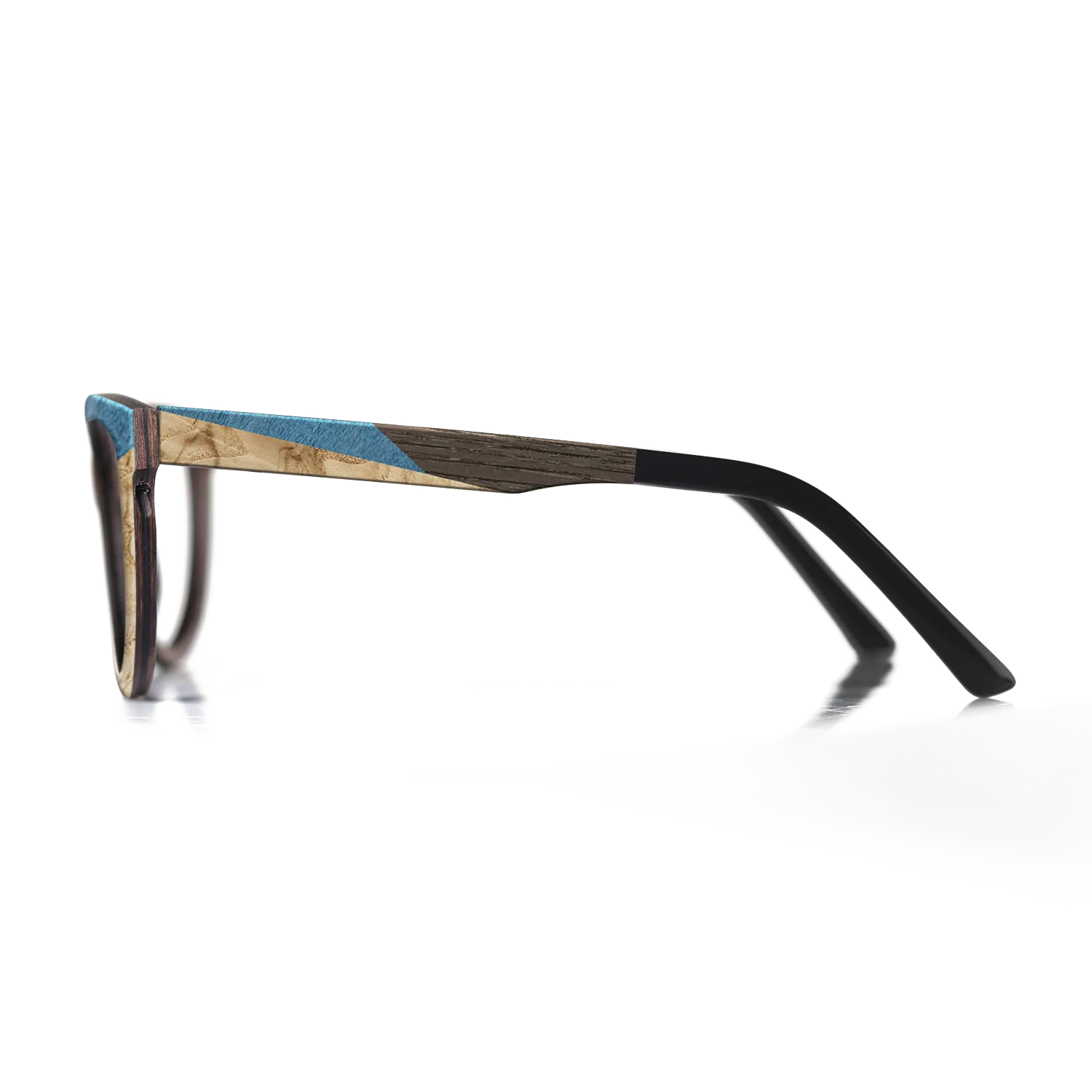 Fumed Oak,Poplar Dyed: Blue Denim,Poplar Dyed: Grey,Italian Ebony,Olive Burl: Mosaic - The Sage - Rectangle - 699 - SIRIS wood optic