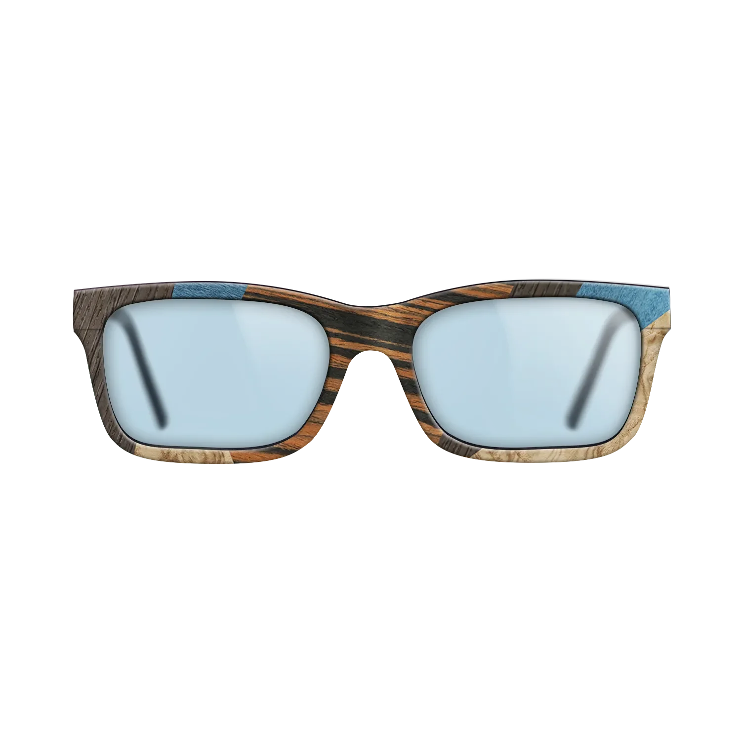 Fumed Oak,Poplar Dyed: Blue Denim,Poplar Dyed: Grey,Italian Ebony,Olive Burl: Mosaic - The Sage - Rectangle - 699 - SIRIS wood optic