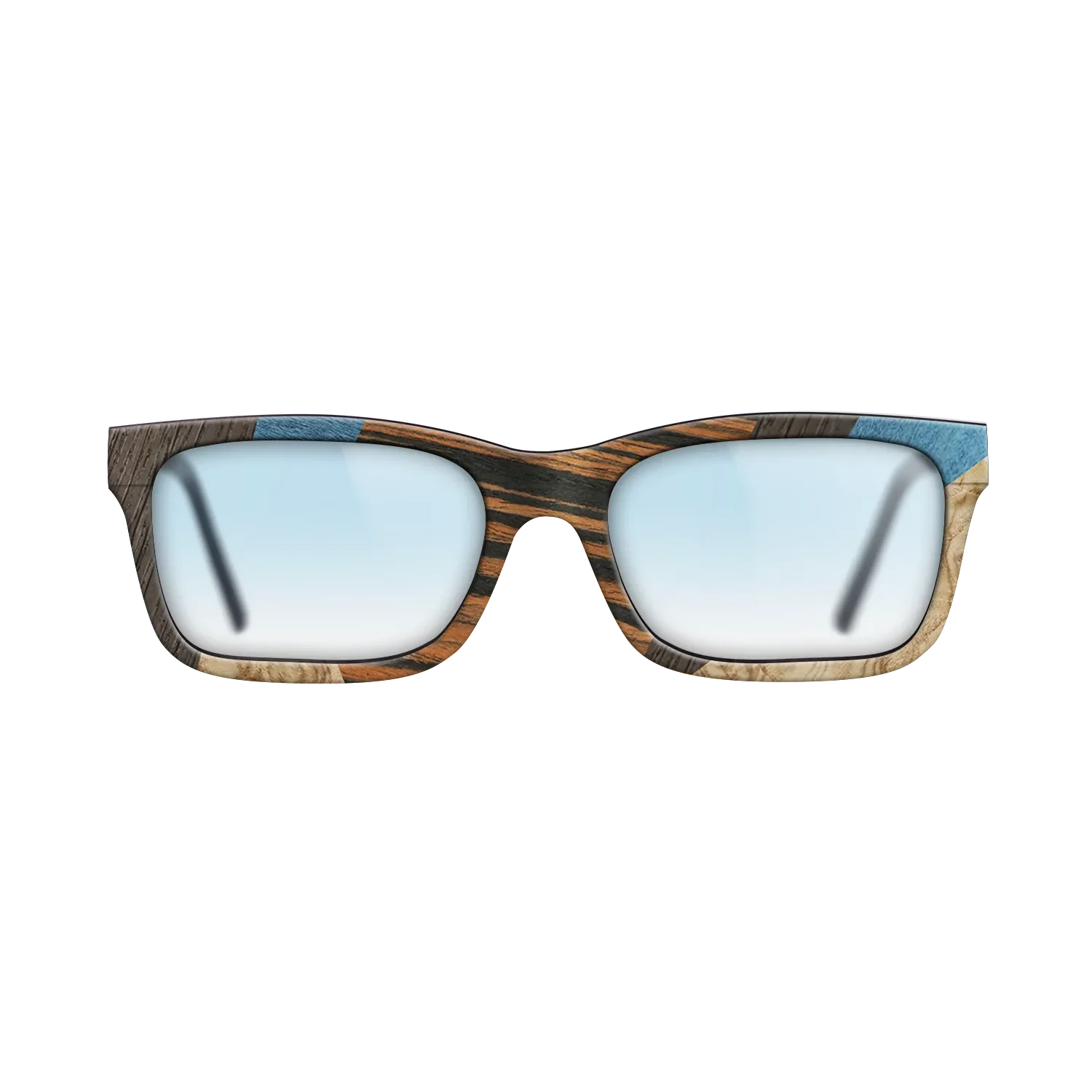 Fumed Oak,Poplar Dyed: Blue Denim,Poplar Dyed: Grey,Italian Ebony,Olive Burl: Mosaic - The Sage - Rectangle - 699 - SIRIS wood optic