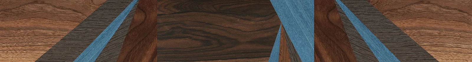 Fumed Oak,Poplar Dyed: Blue Denim,Ziricote Dark Quartered,Walnut Claro Light: Fractal - The Hero - Square - SIRIS wood optic